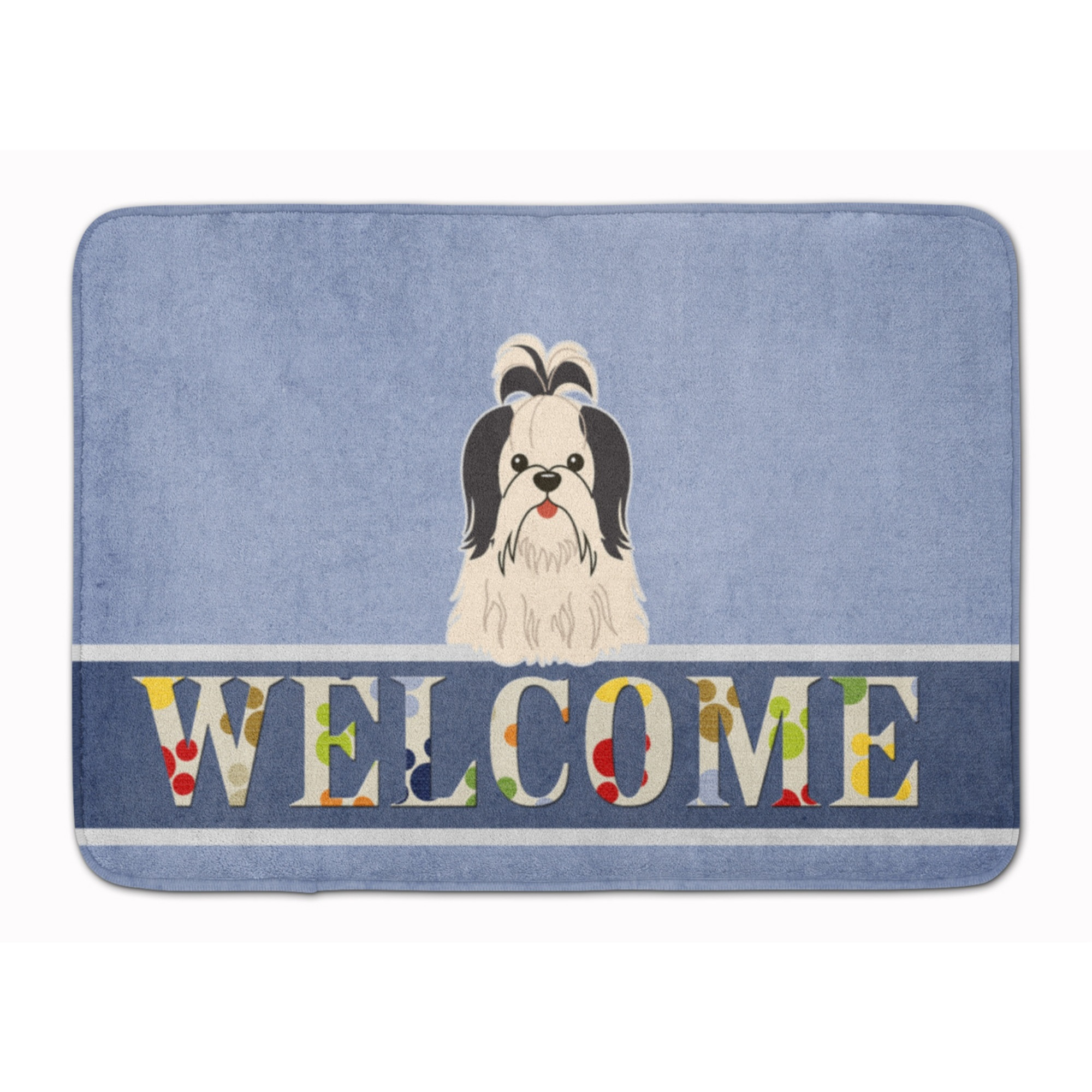 &quotCaroline's Treasures Shih Tzu Black White Welcome Floor Mat, 19 x 27, Multicolor"
