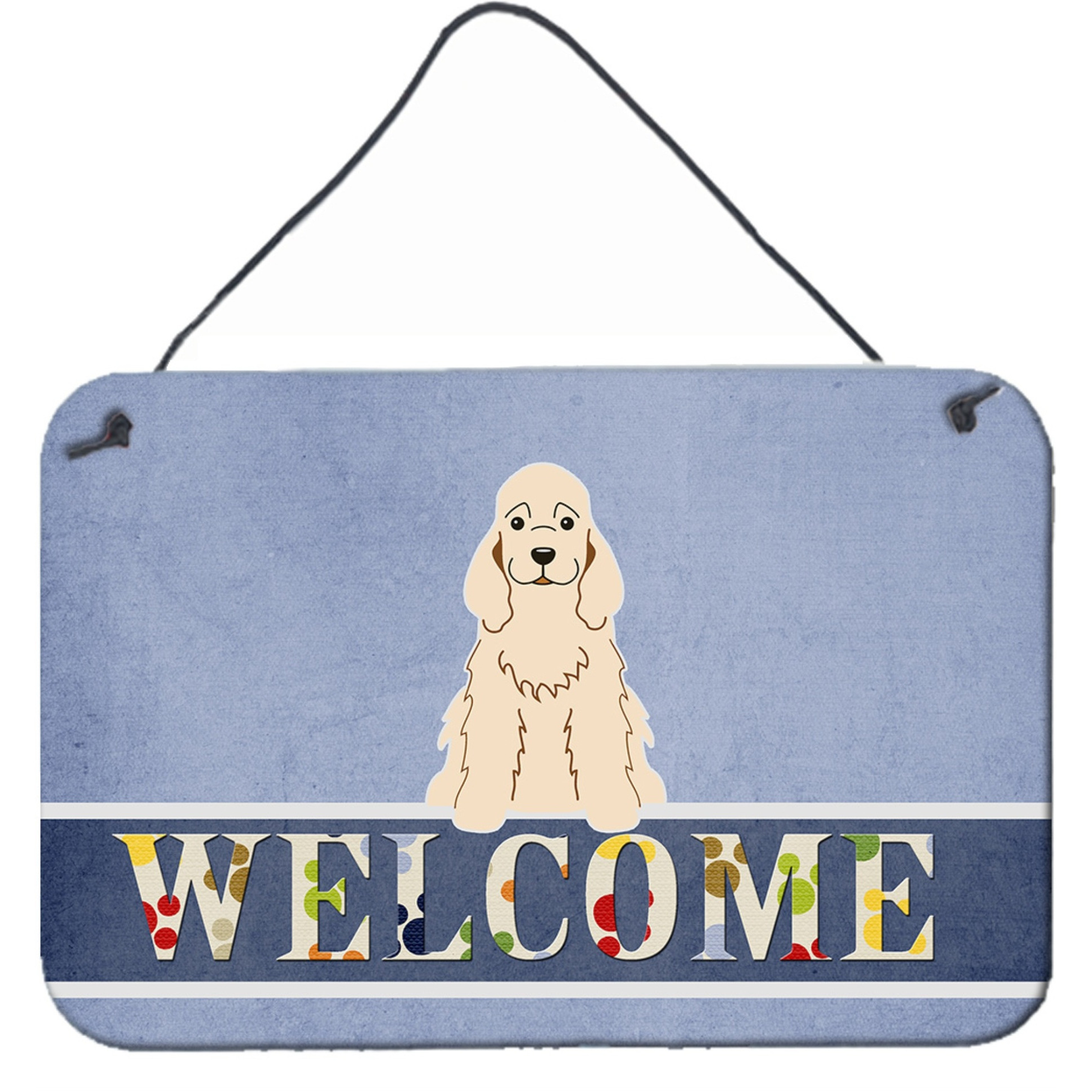 &quotCaroline's Treasures Cocker Spaniel Buff Welcome Metal Print, 8 x 12, Multicolor"