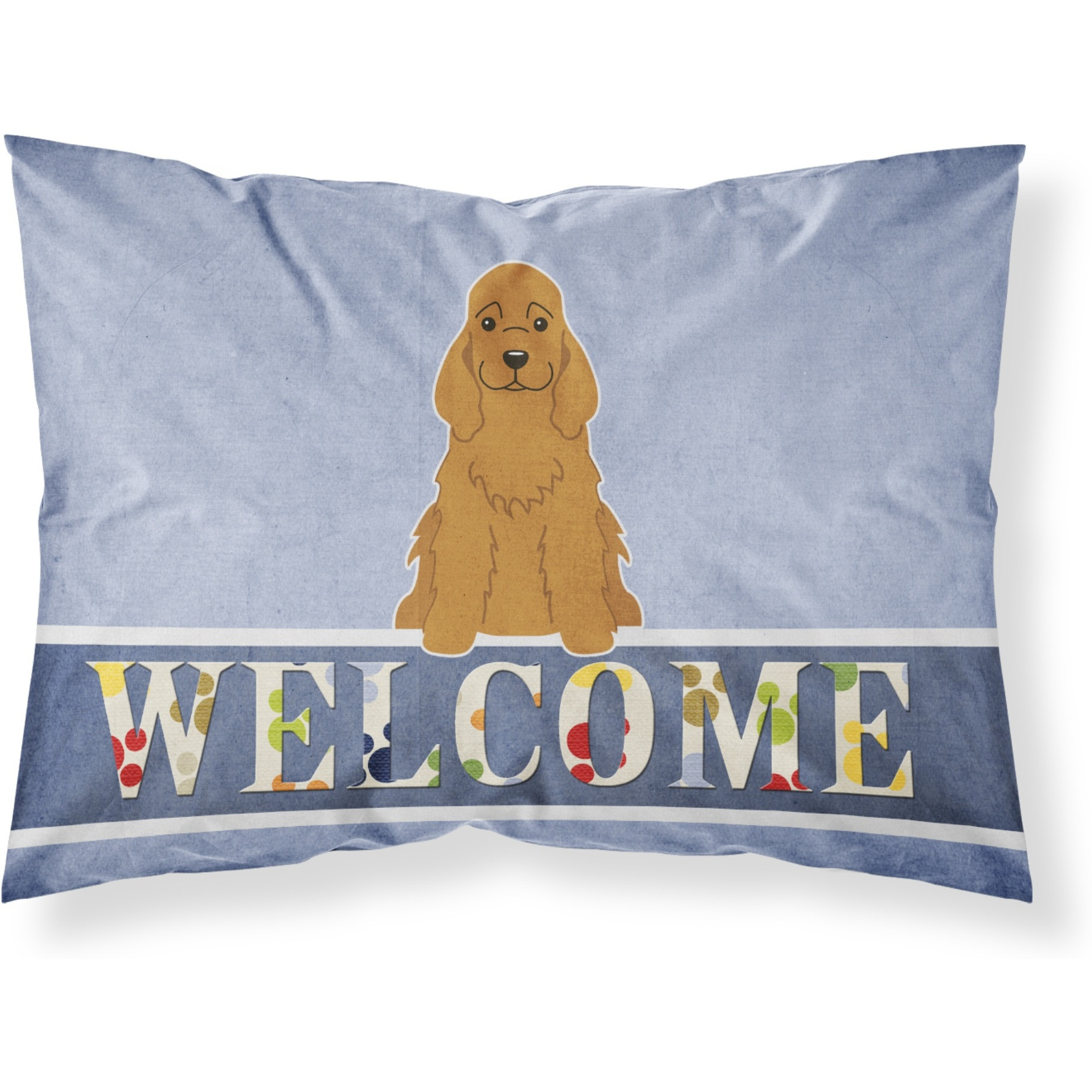 &quotCaroline's Treasures Cocker Spaniel Red Welcome Pillowcase, Standard,"