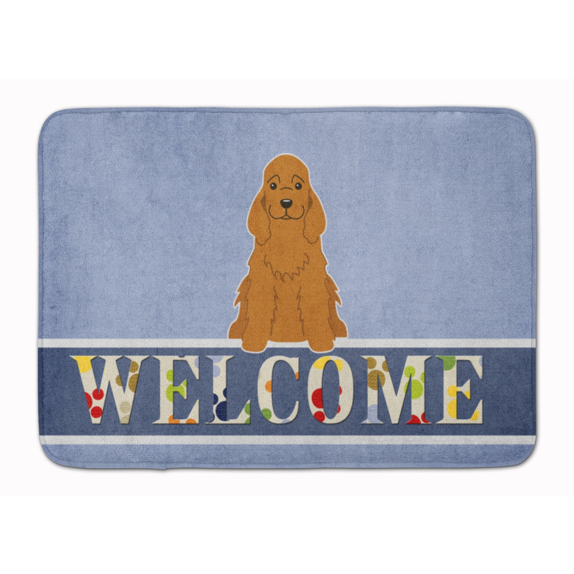 &quotCaroline's Treasures Cocker Spaniel Red Welcome Floor Mat, 19 x 27, Multicolor"
