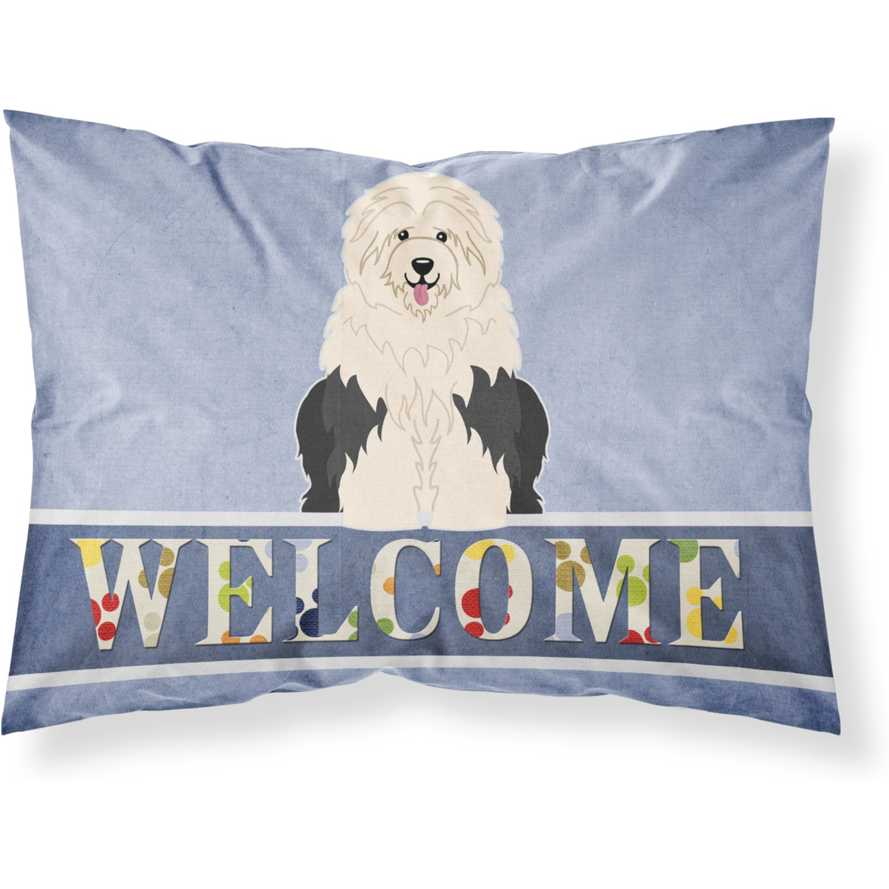 &quotCaroline's Treasures Old English Sheepdog Welcome Pillowcase, Standard,"