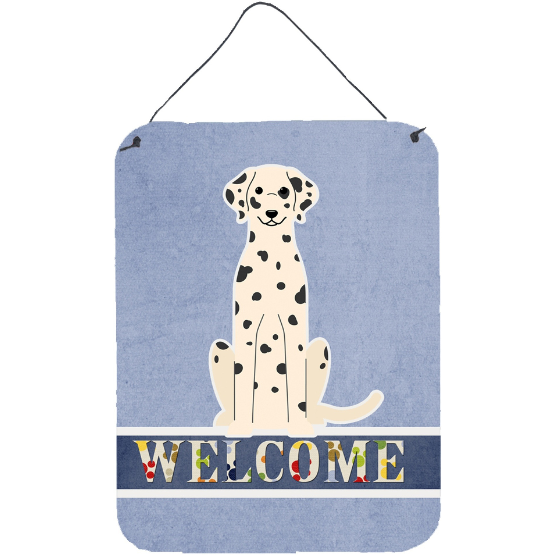&quotCaroline's Treasures Dalmatian Welcome Metal Print, 16 x 12, Multicolor"