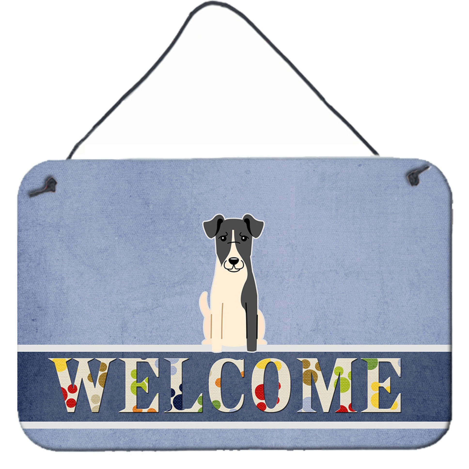 &quotCaroline's Treasures Smooth Fox Terrier Welcome Metal Print, 8 x 12, Multicolor"
