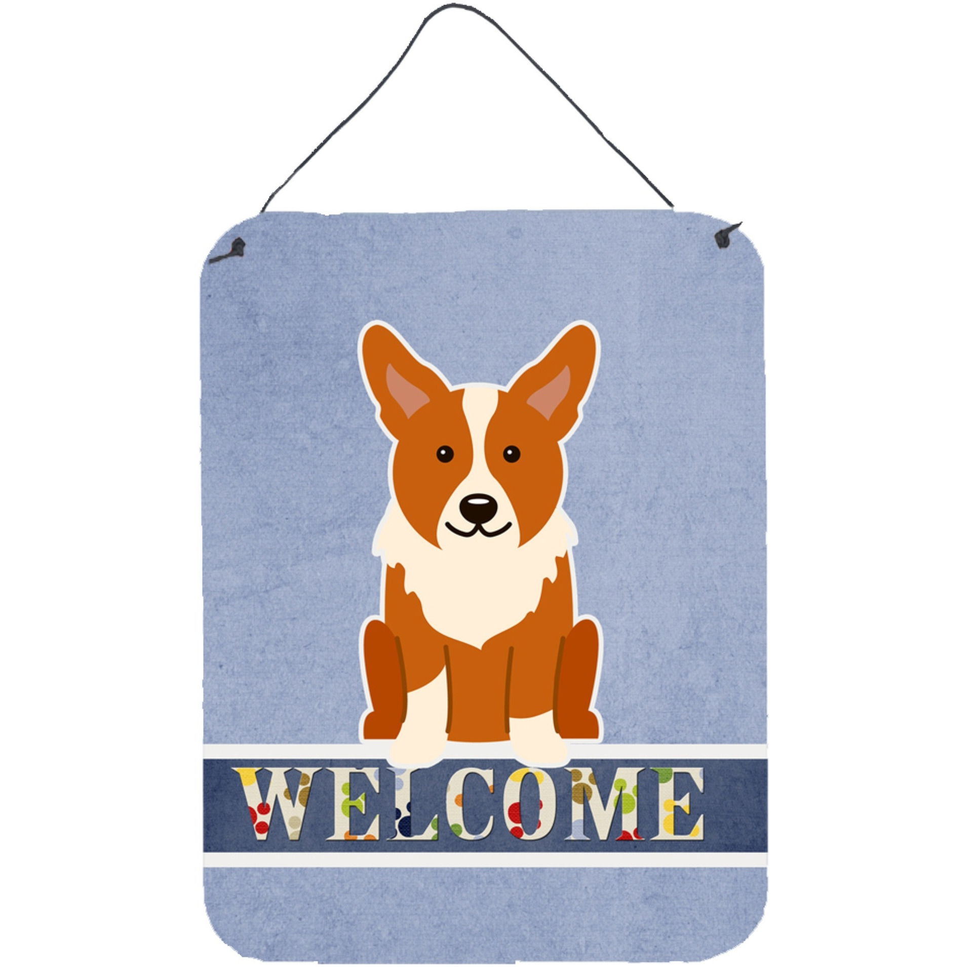 &quotCaroline's Treasures Corgi Welcome Metal Print, 16 x 12, Multicolor"