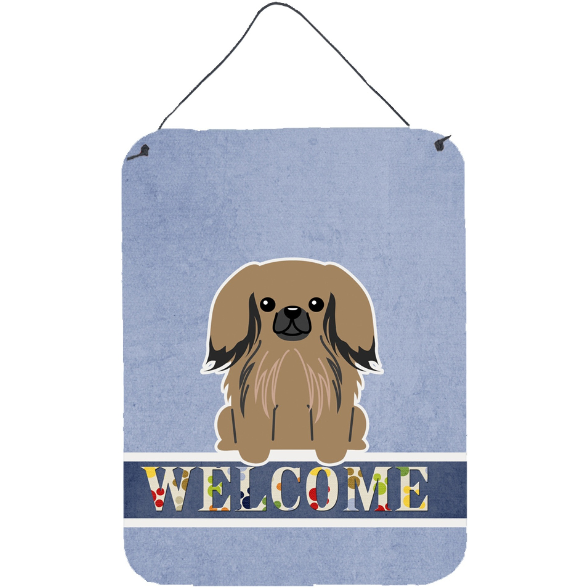 &quotCaroline's Treasures Pekingnese Tan Welcome Metal Print, 16 x 12, Multicolor"