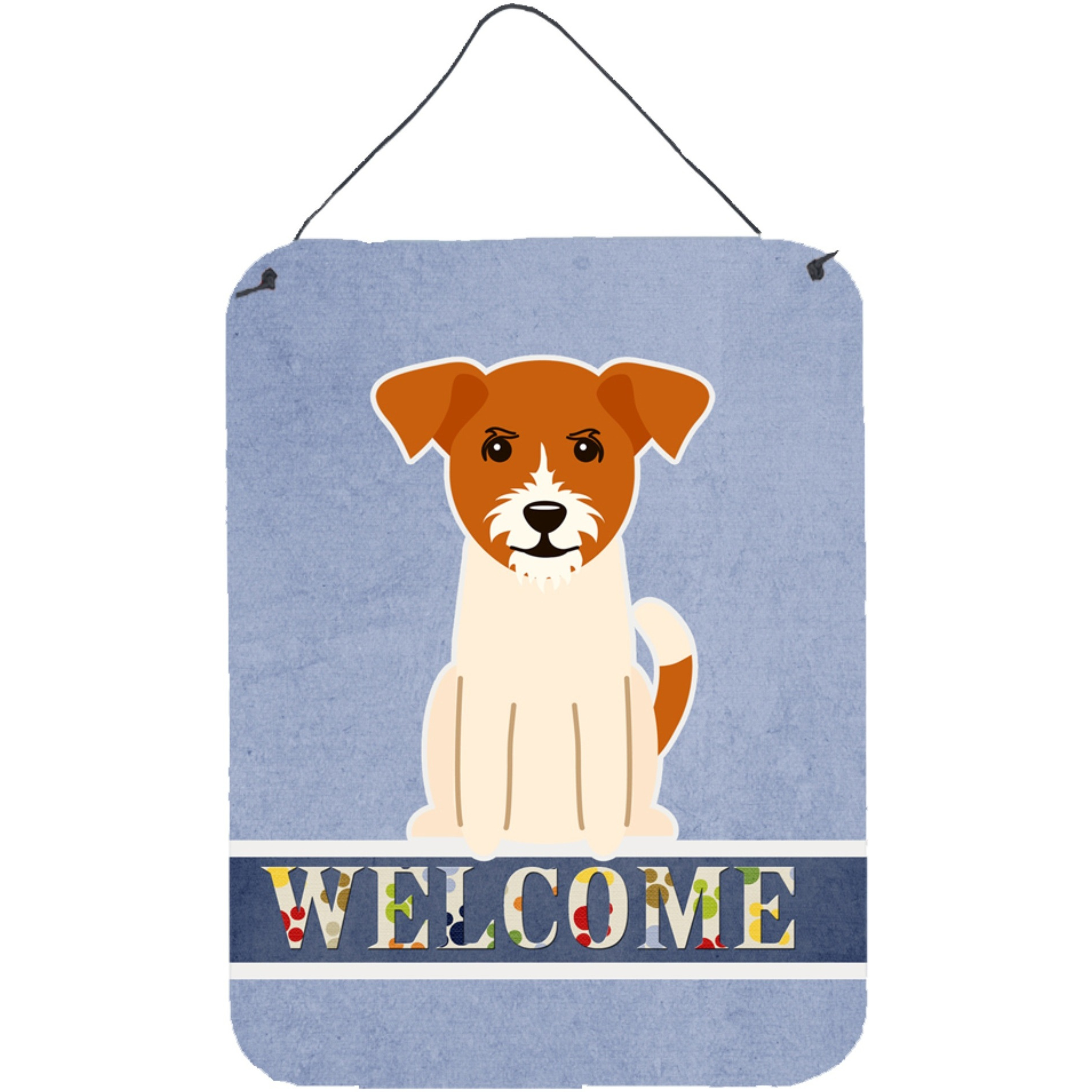 &quotCaroline's Treasures Jack Russell Terrier Welcome Metal Print, 16 x 12, Multicolor"