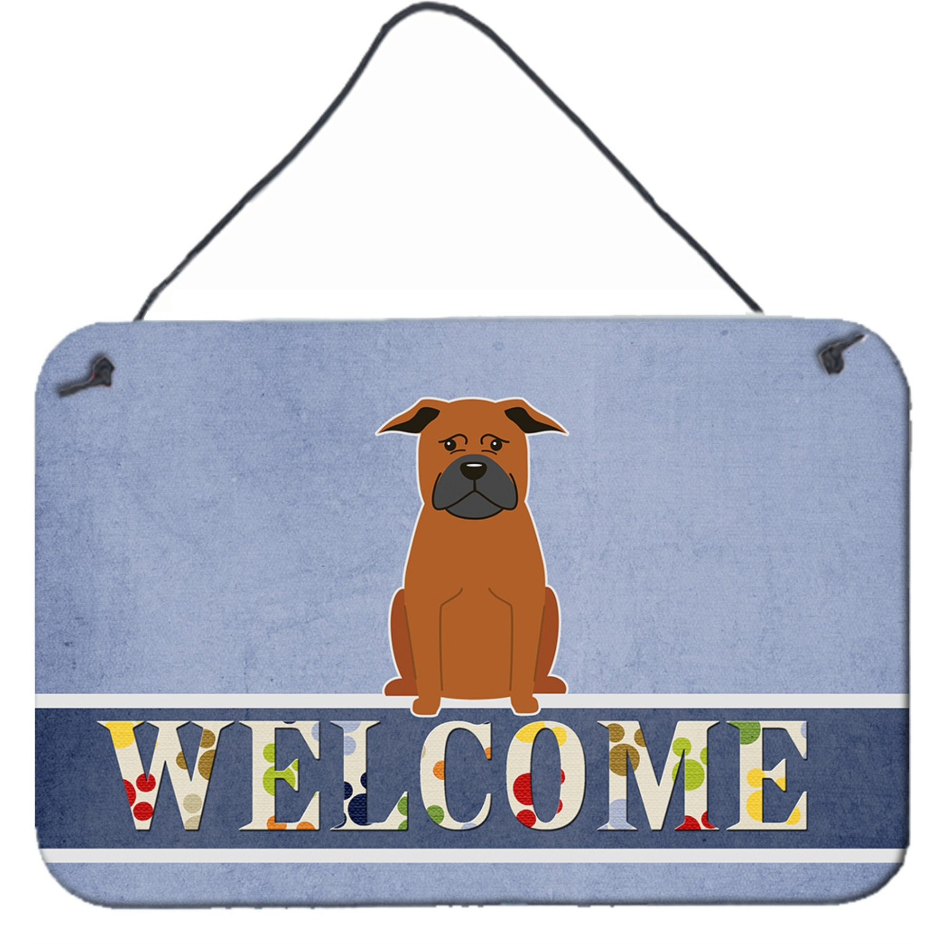 &quotCaroline's Treasures Chinese Chongqing Dog Welcome Metal Print, 8 x 12, Multicolor"