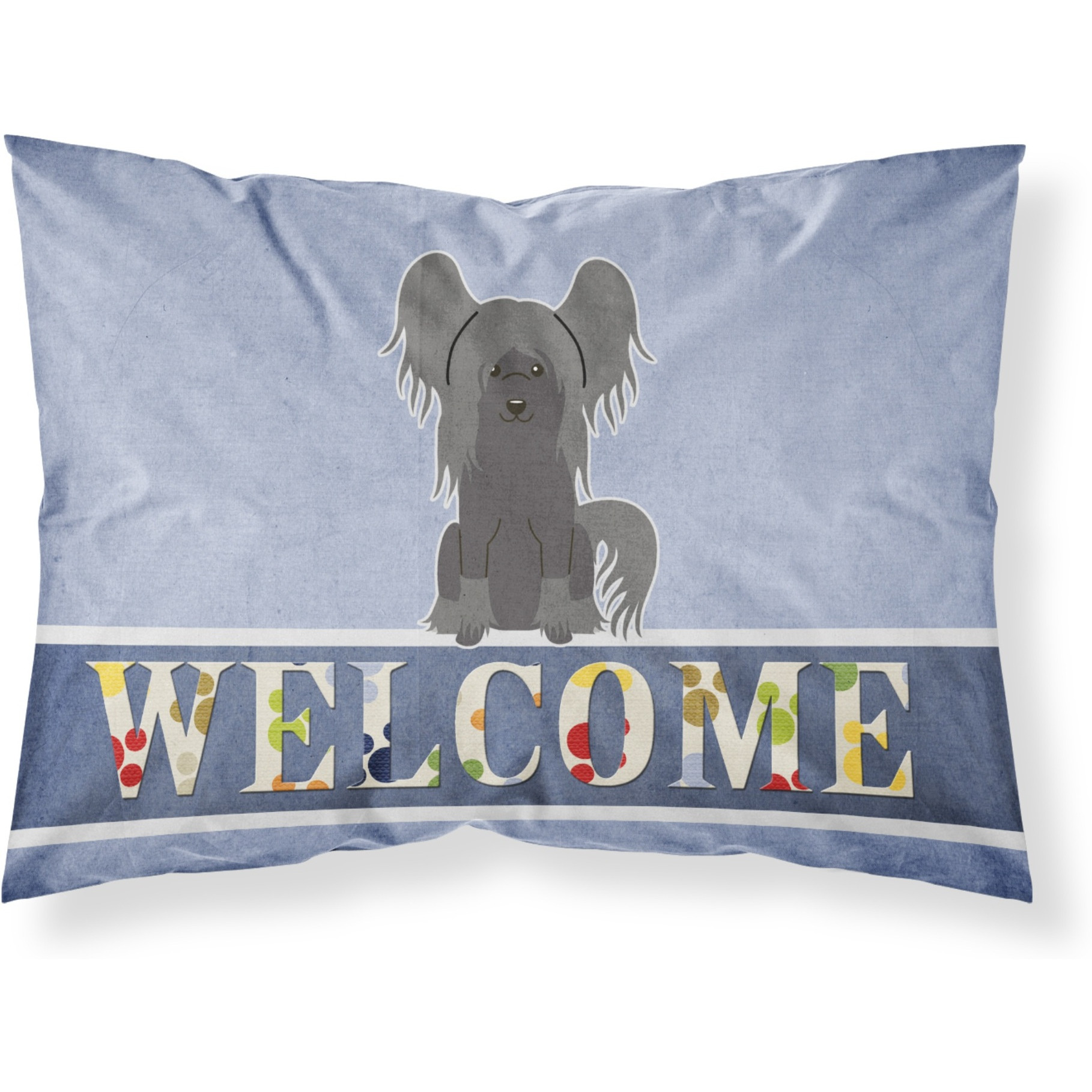 &quotCaroline's Treasures Chinese Crested Black Welcome Pillowcase, Standard, Multicolor"