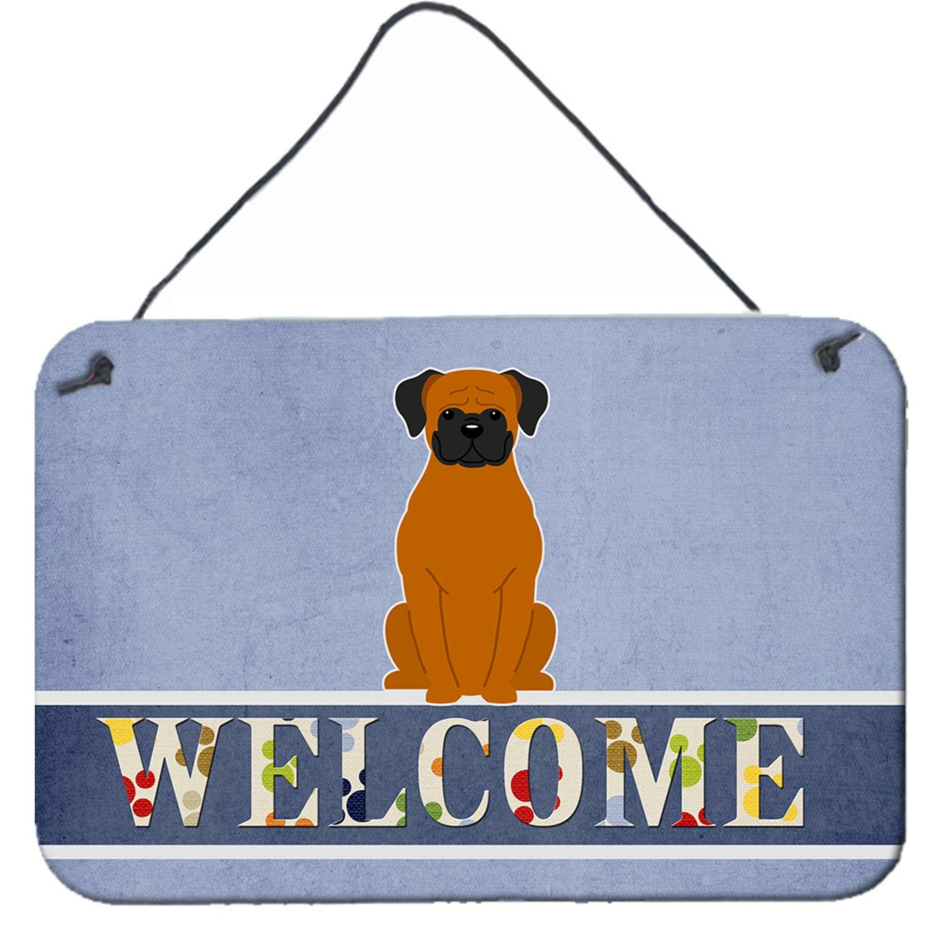 &quotCaroline's Treasures Welcome Fawn Boxer Metal Print, 8 x 12"