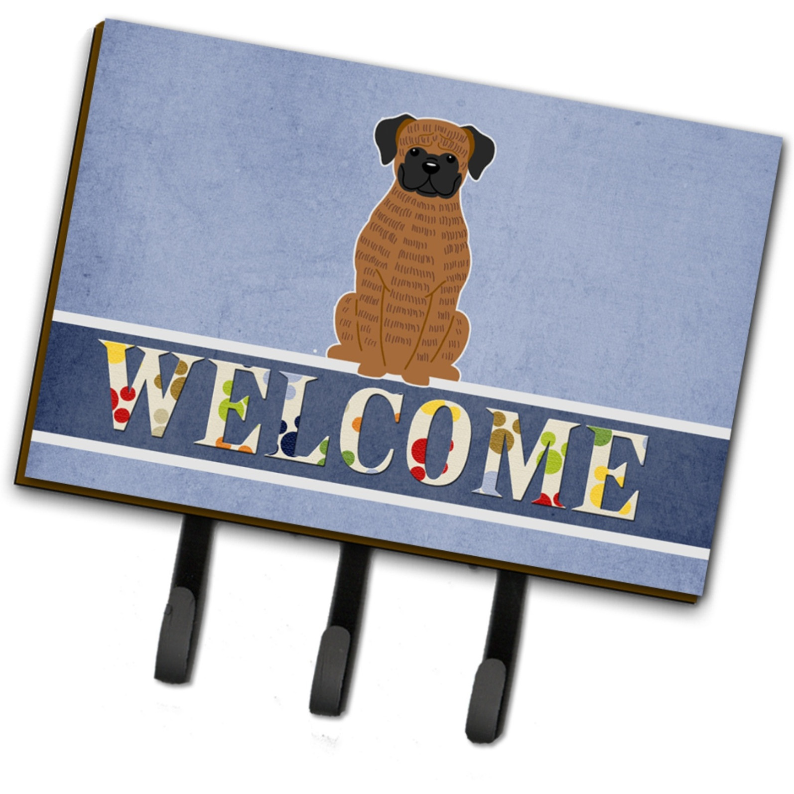 &quotCaroline's Treasures Welcome Brindle Boxer Wall Hook, Triple"