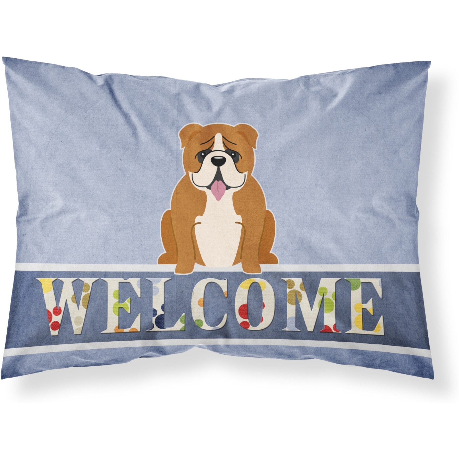 &quotCaroline's Treasures English Bulldog Red White Welcome Pillowcase, Standard,"