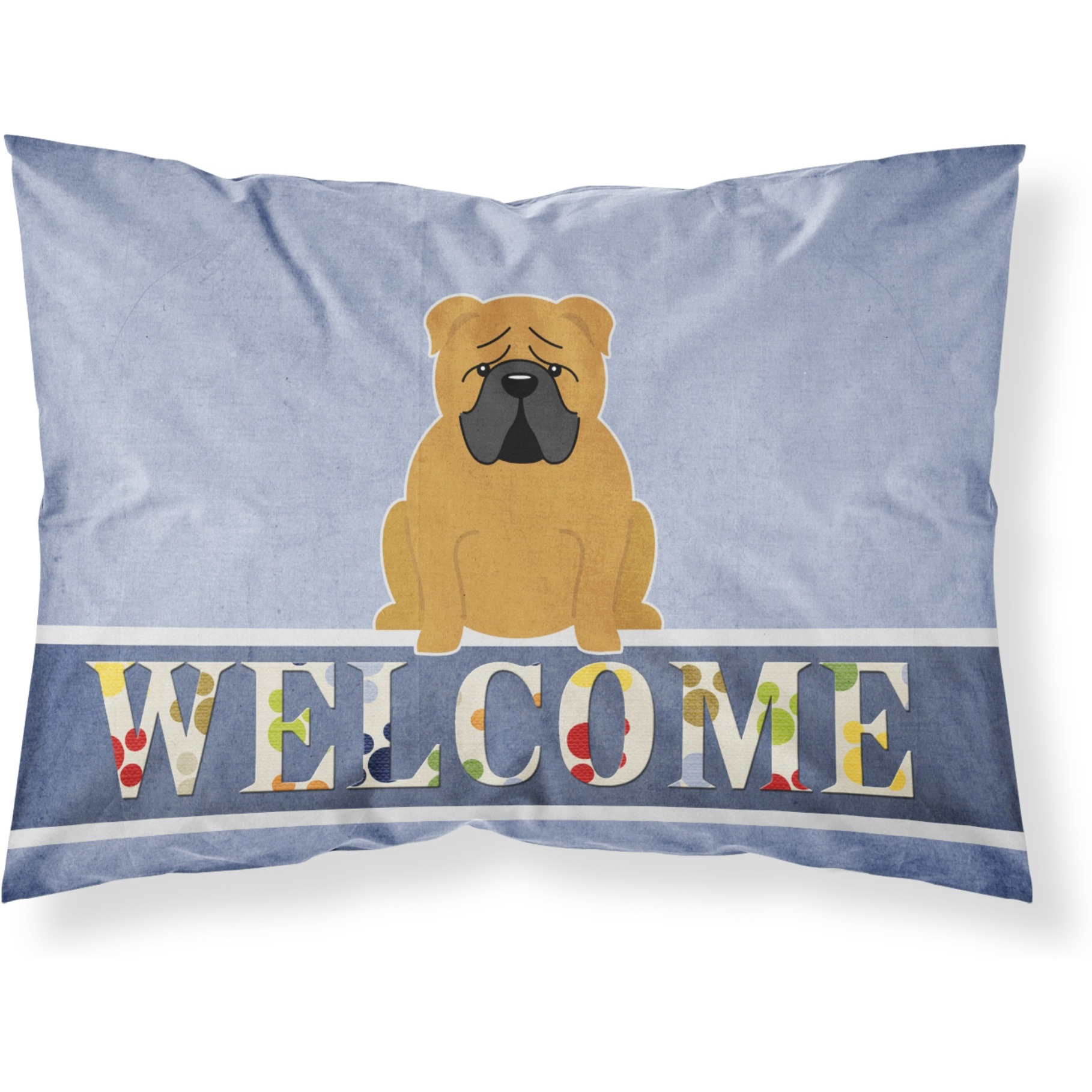 &quotCaroline's Treasures English Bulldog Red Welcome Pillowcase, Standard,"