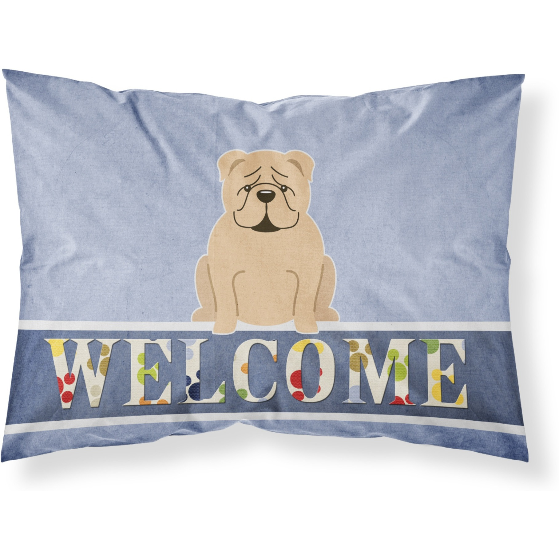 &quotCaroline's Treasures English Bulldog Fawn Welcome Pillowcase, Standard,"