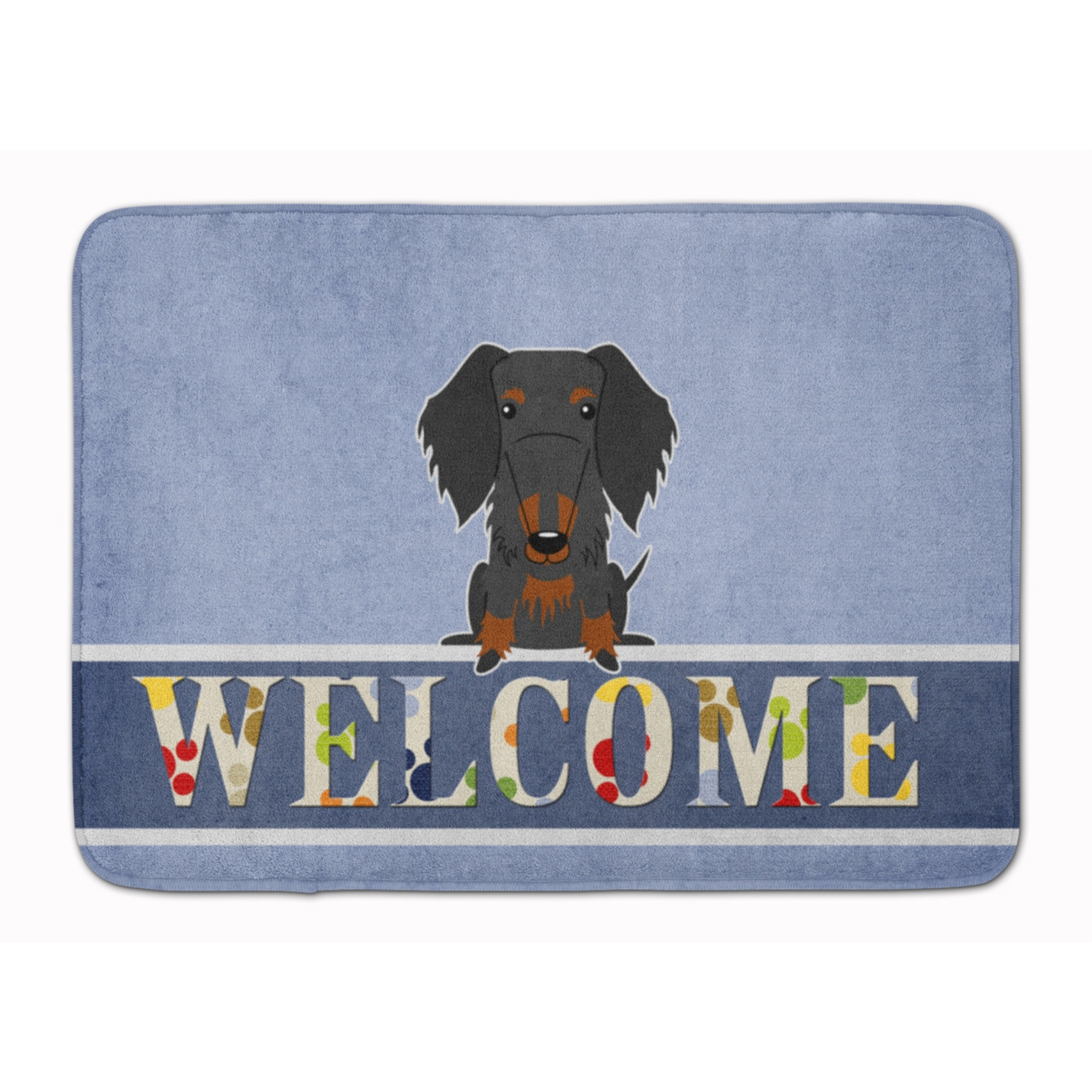 &quotCaroline's Treasures Wire Haired Dachshund Black Tan Welcome Floor Mat, 19 x 27, Multicolor"