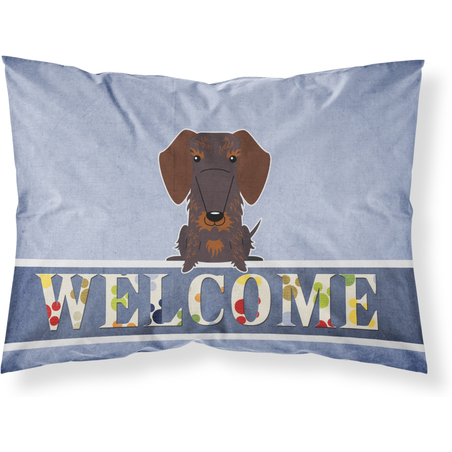 &quotCaroline's Treasures Wire Hair Dachshund Chocolate Welcome Pillowcase, Standard,"