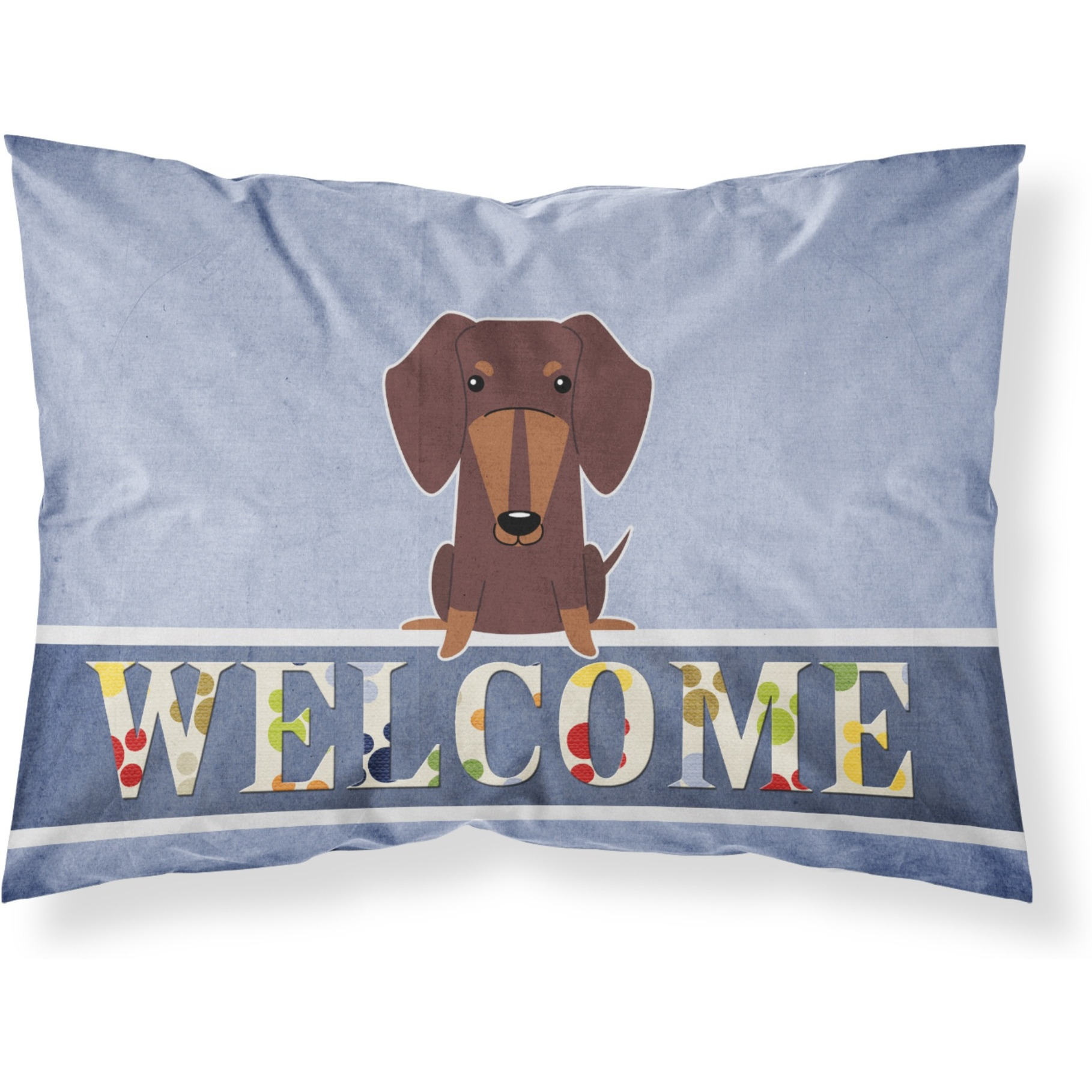 &quotCaroline's Treasures Welcome Dachshund Chocolate Pillowcase, Standard"
