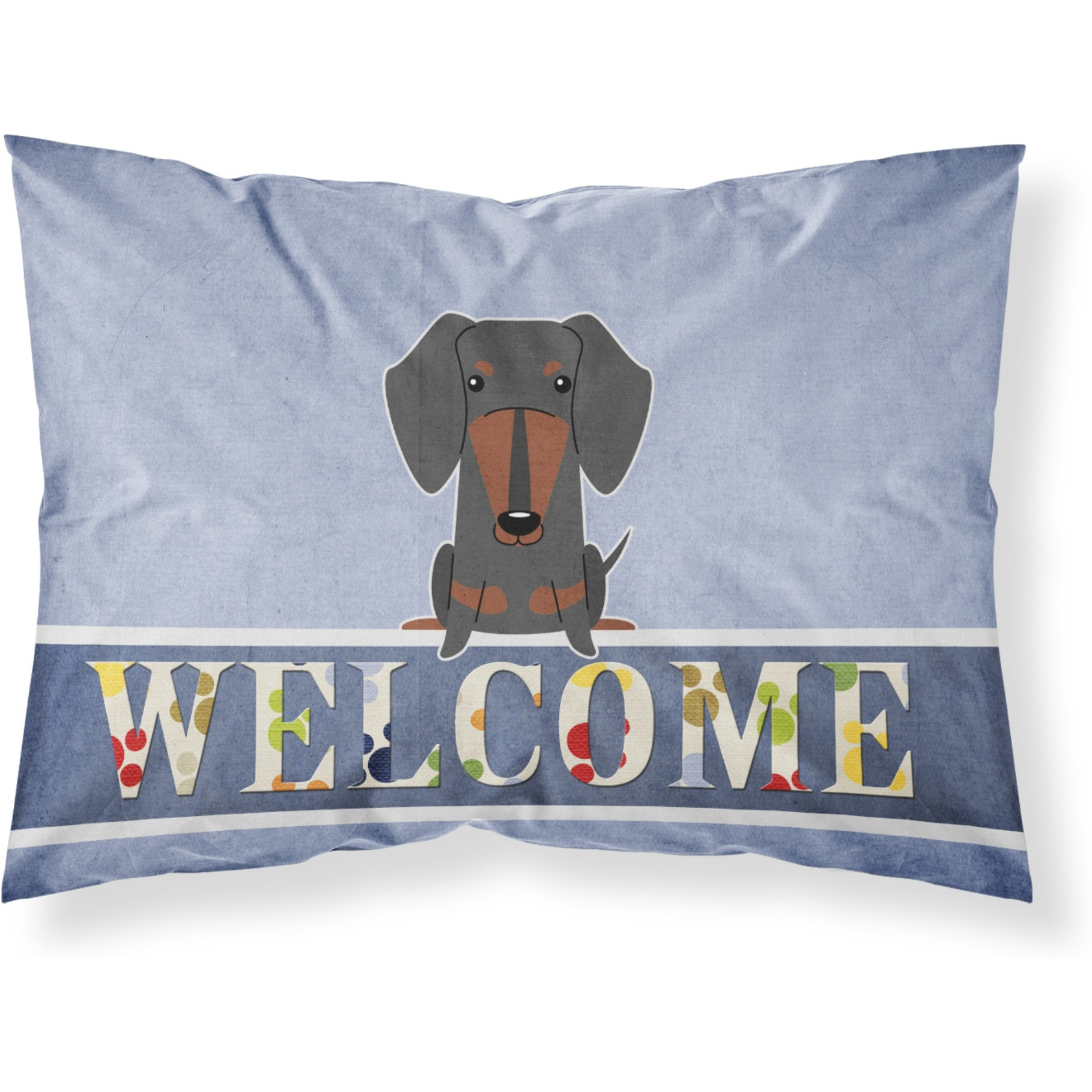 &quotCaroline's Treasures Dachshund Black Tan Welcome Pillowcase, Standard,"