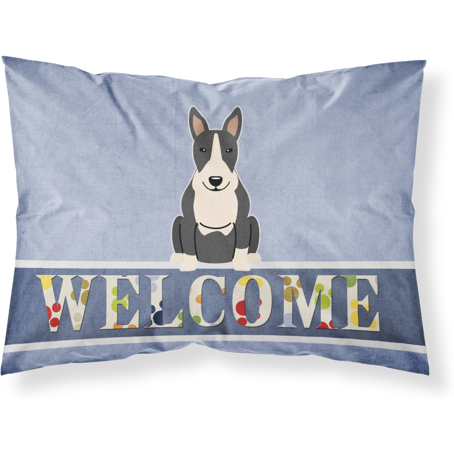 &quotCaroline's Treasures Bull Terrier Black White Welcome Pillowcase, Standard, Multicolor"