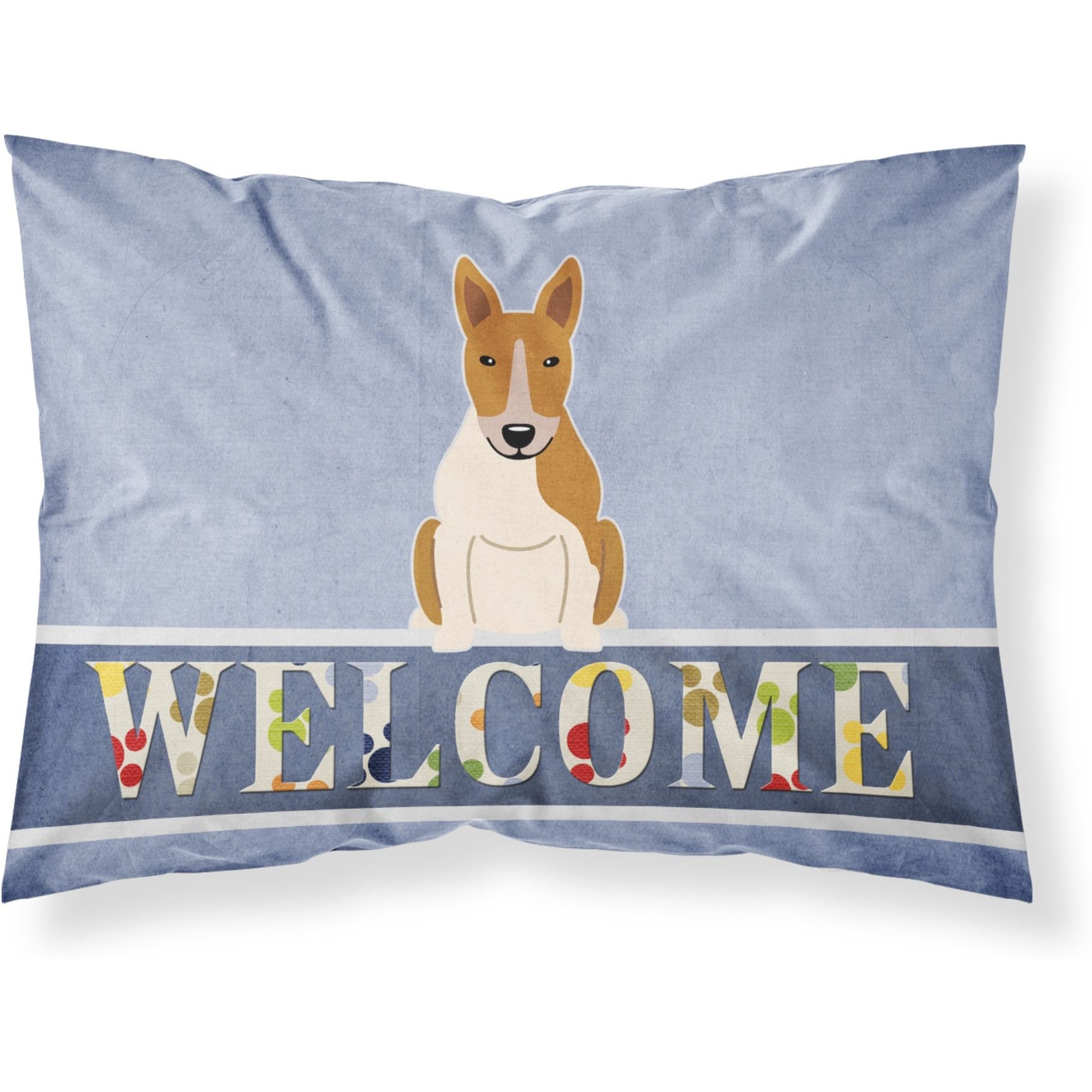 &quotCaroline's Treasures Bull Terrier Red White Welcome Pillowcase, Standard,"
