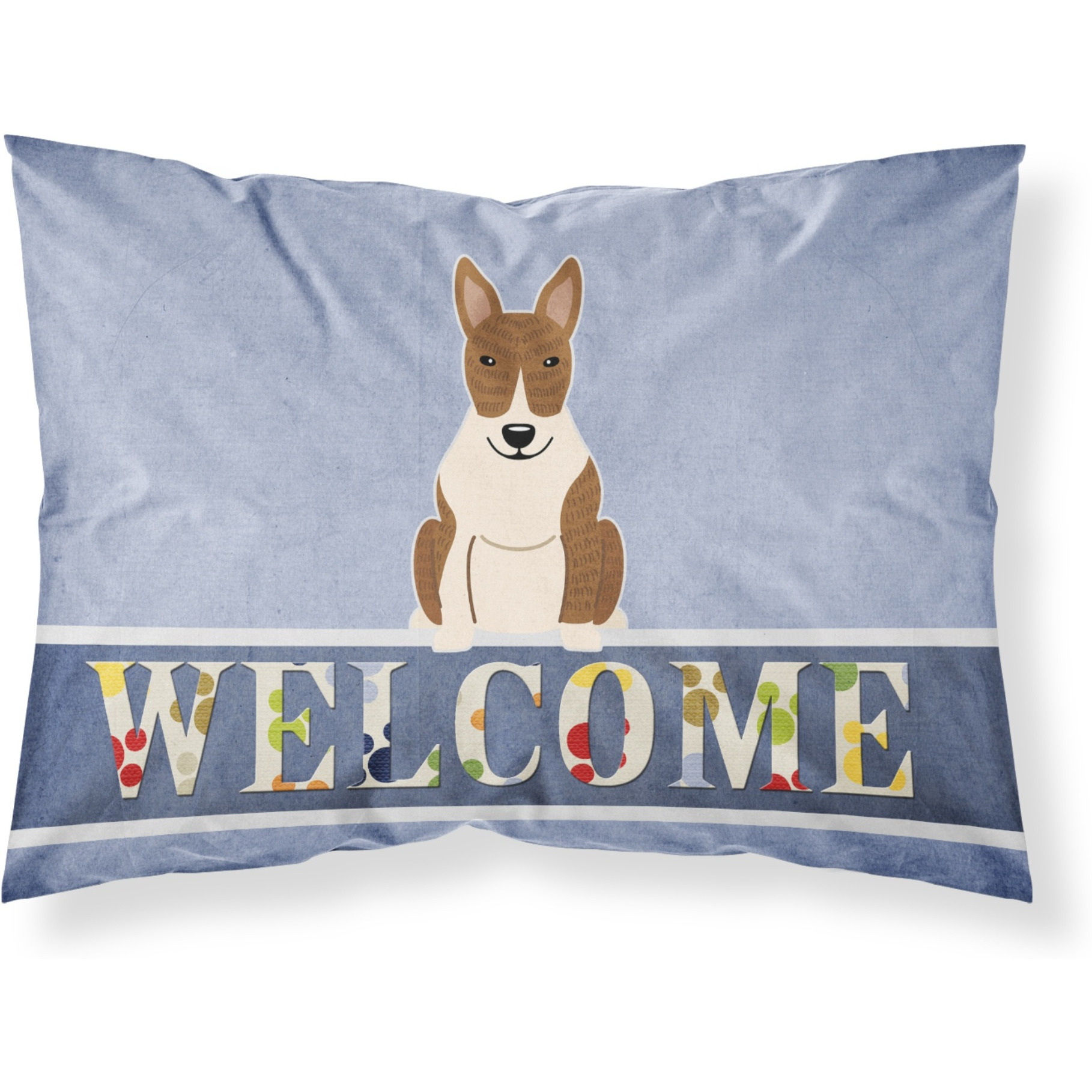 &quotCaroline's Treasures Bull Terrier Brindle Welcome Pillowcase, Standard,"