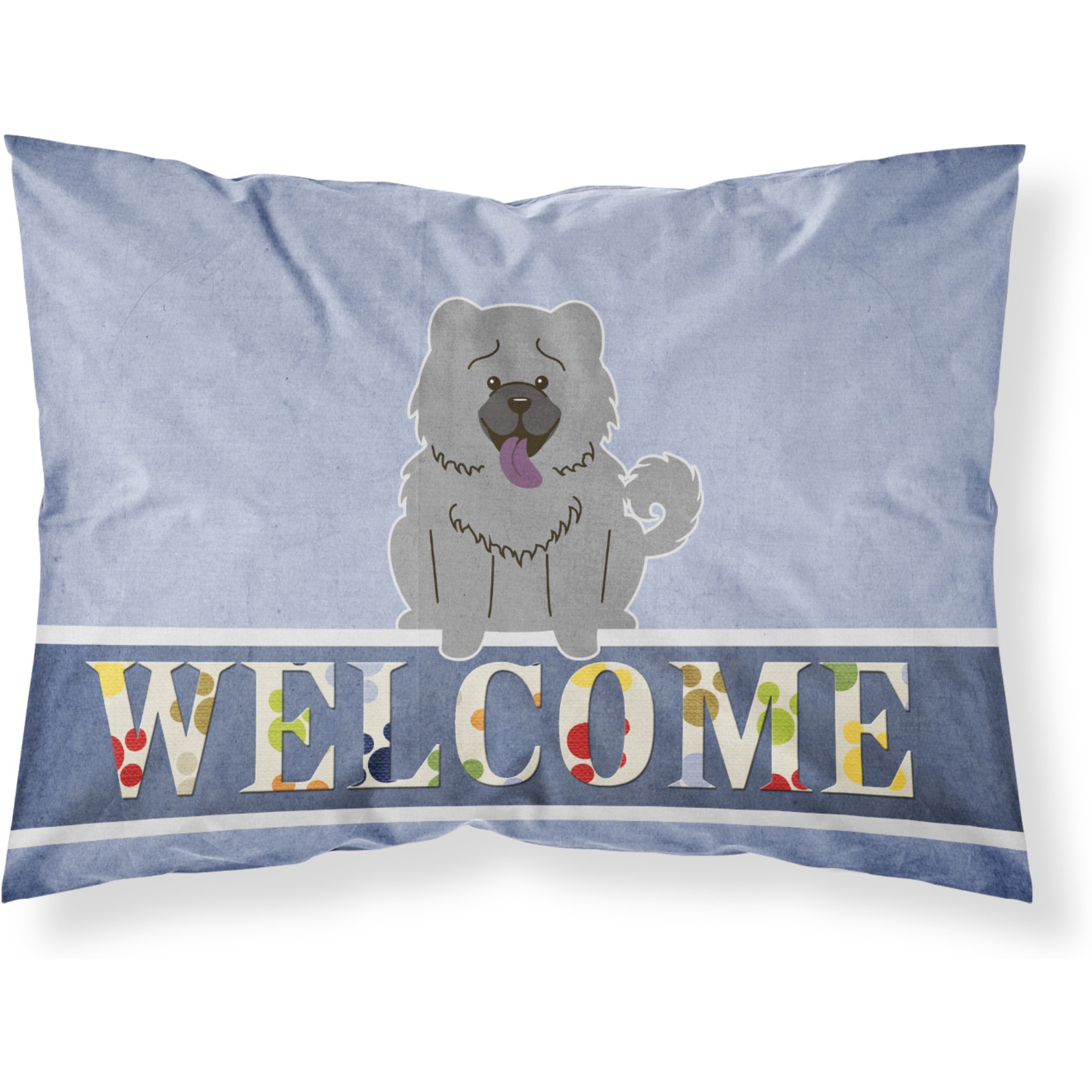 &quotCaroline's Treasures Chow Blue Welcome Pillowcase, Standard Multicolor"