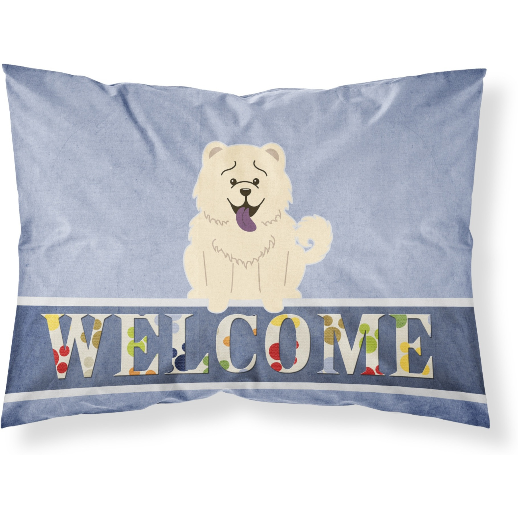 &quotCaroline's Treasures Chow White Welcome Pillowcase, Standard Multicolor"
