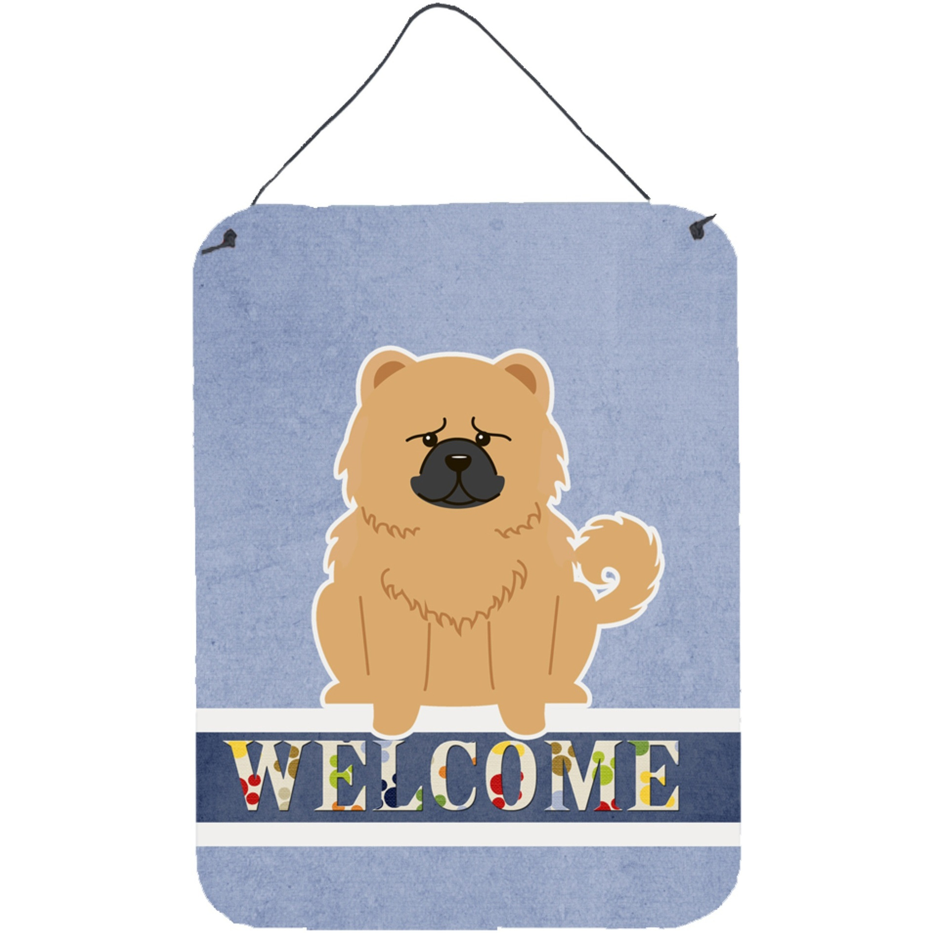 &quotCaroline's Treasures Chow Cream Welcome Metal Print, 16 x 12, Multicolor"