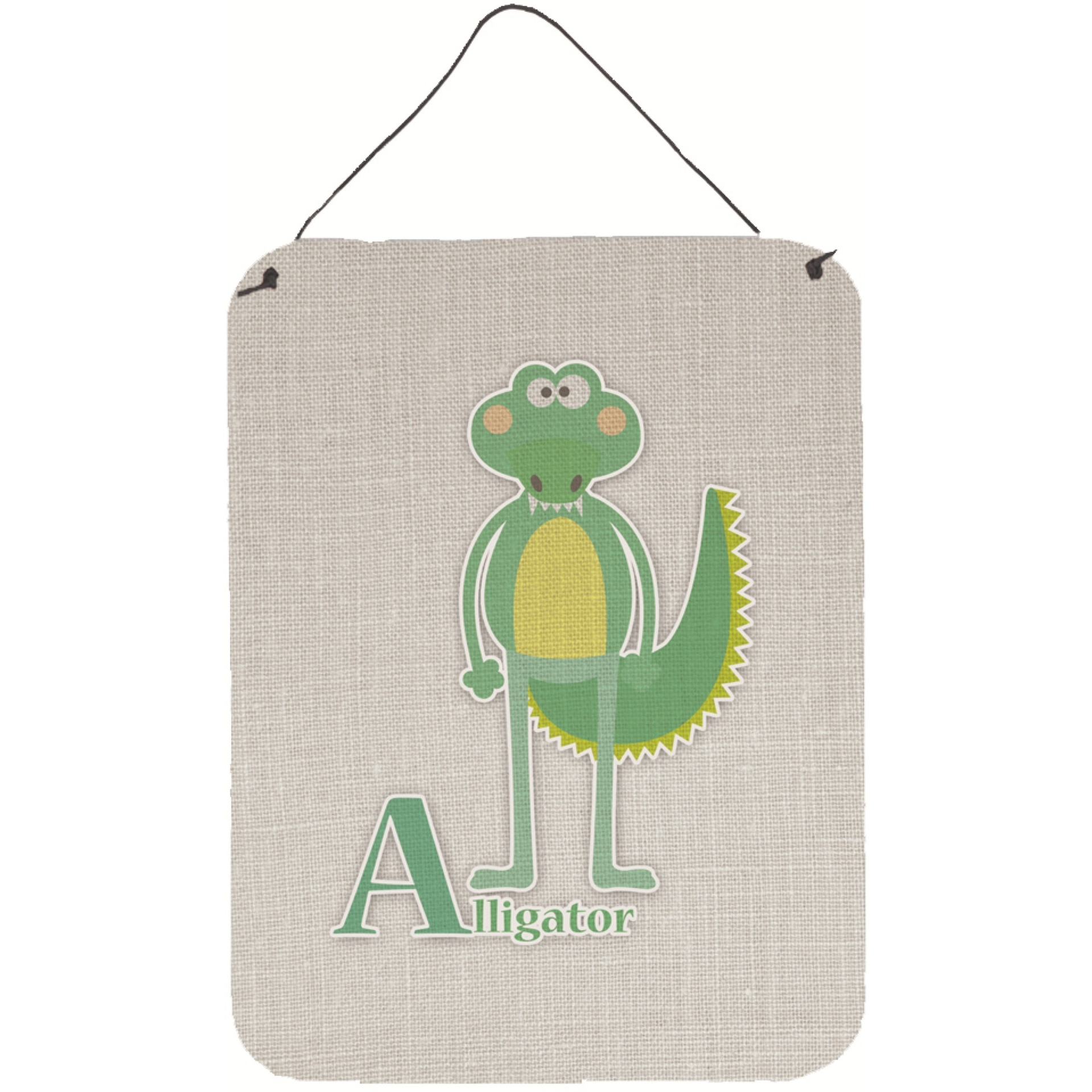&quotCaroline's Treasures Alphabet A for Alligator Metal Print, 16 x 12, Multicolor"
