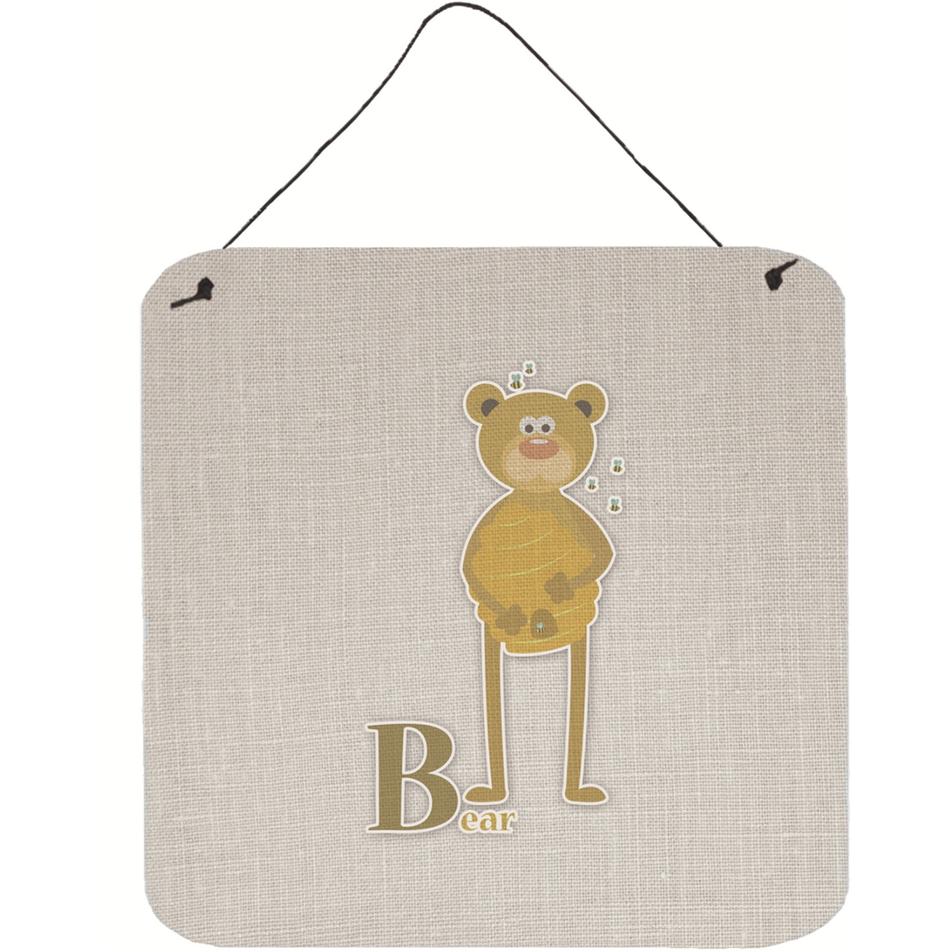 &quotCaroline's Treasures Alphabet B for Bear Metal Print, 6 x 6, Multicolor"