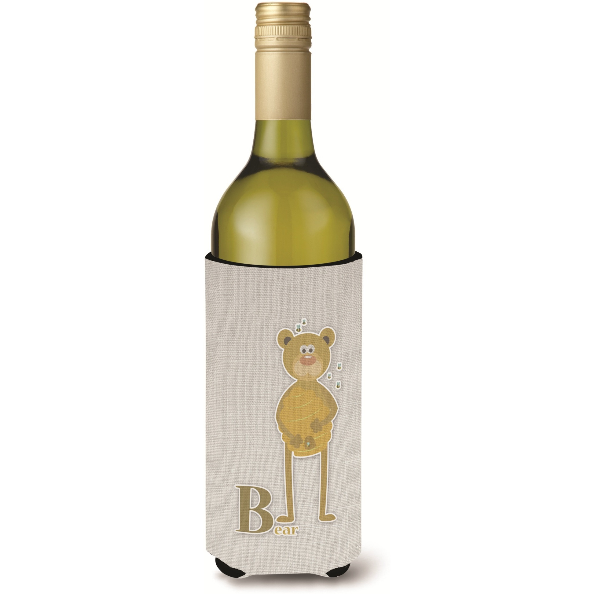 &quotCaroline's Treasures Alphabet B for Bear Wine Bottle Beverage Insulator Hugger, Multicolor, 750ml"