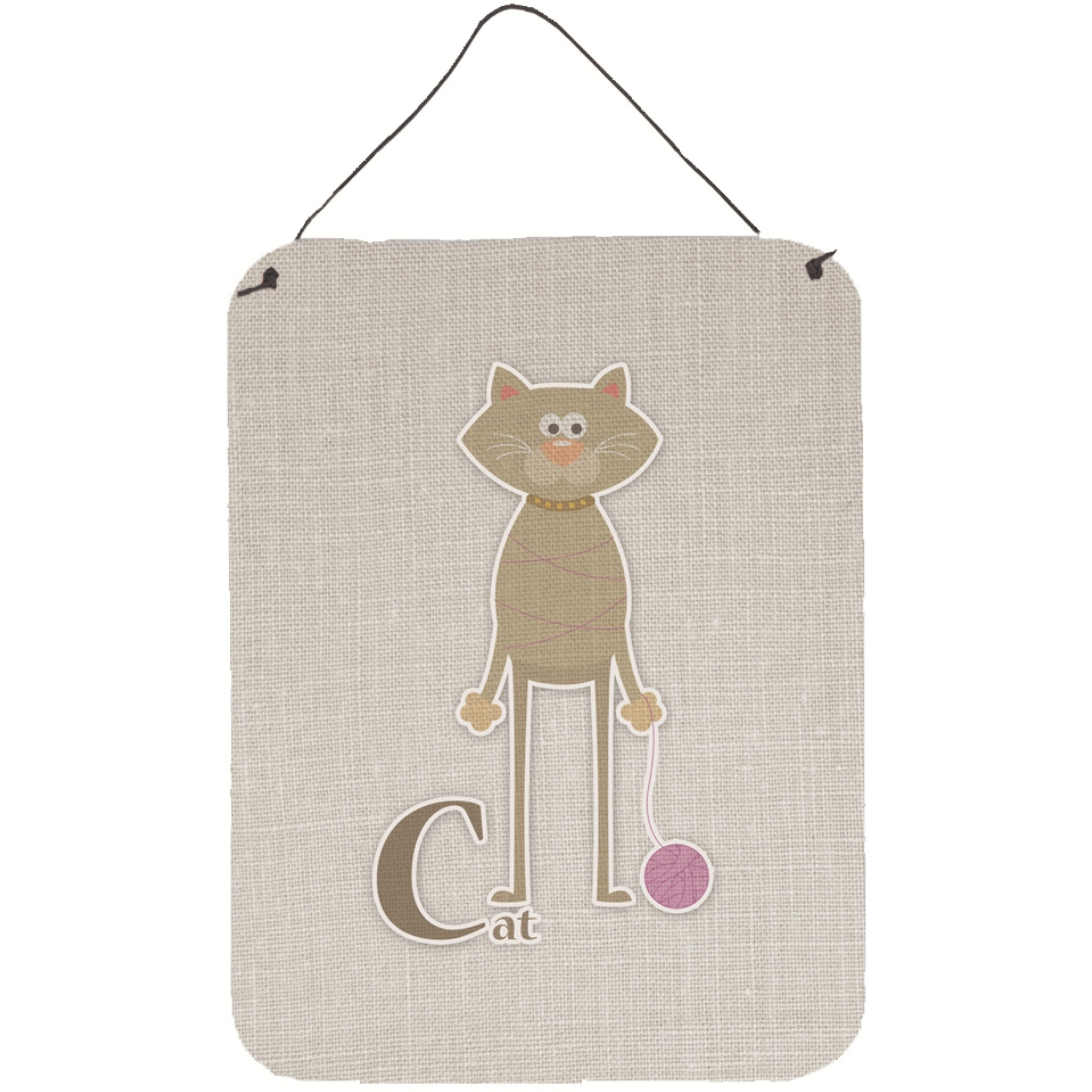 &quotCaroline's Treasures Alphabet C for Cat Metal Print, 16 x 12, Multicolor"