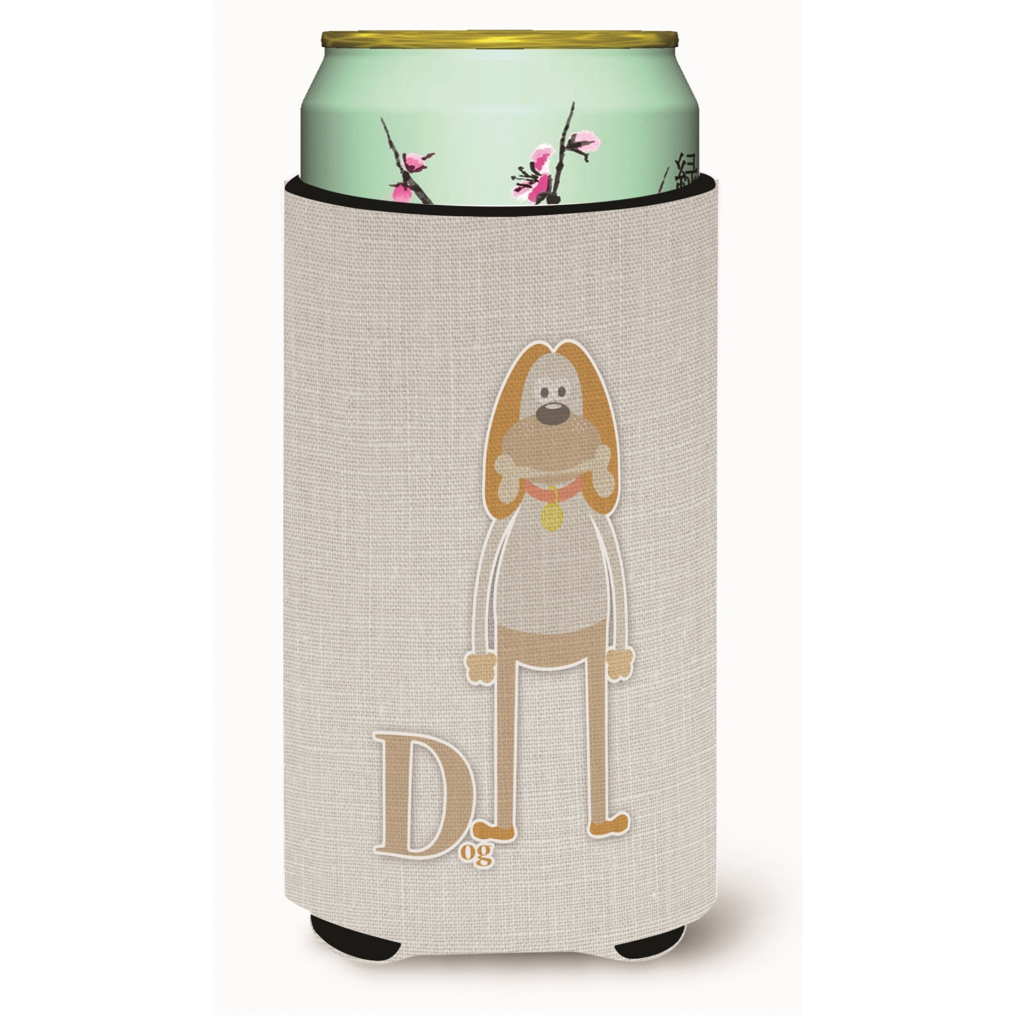 &quotCaroline's Treasures Alphabet D For Dog Tall Boy Beverage Insulator Hugger, Multicolor"