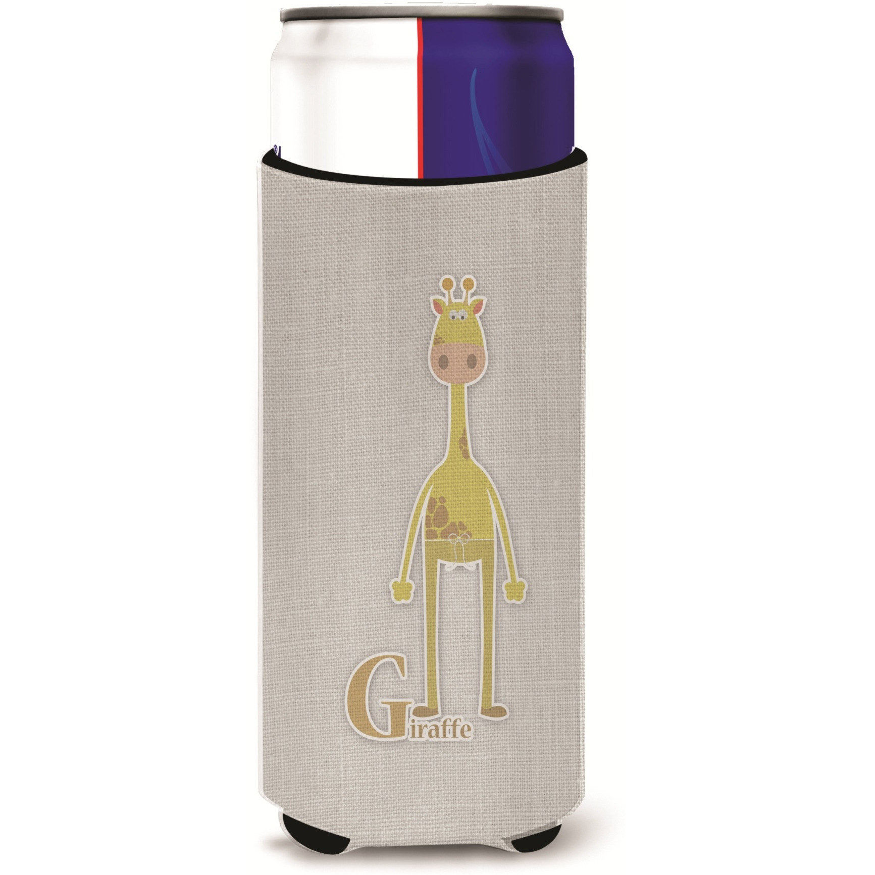 &quotCaroline's Treasures Alphabet G For Giraffe Michelob Ultra Hugger For Slim Cans, Slim Can, Multicolor"