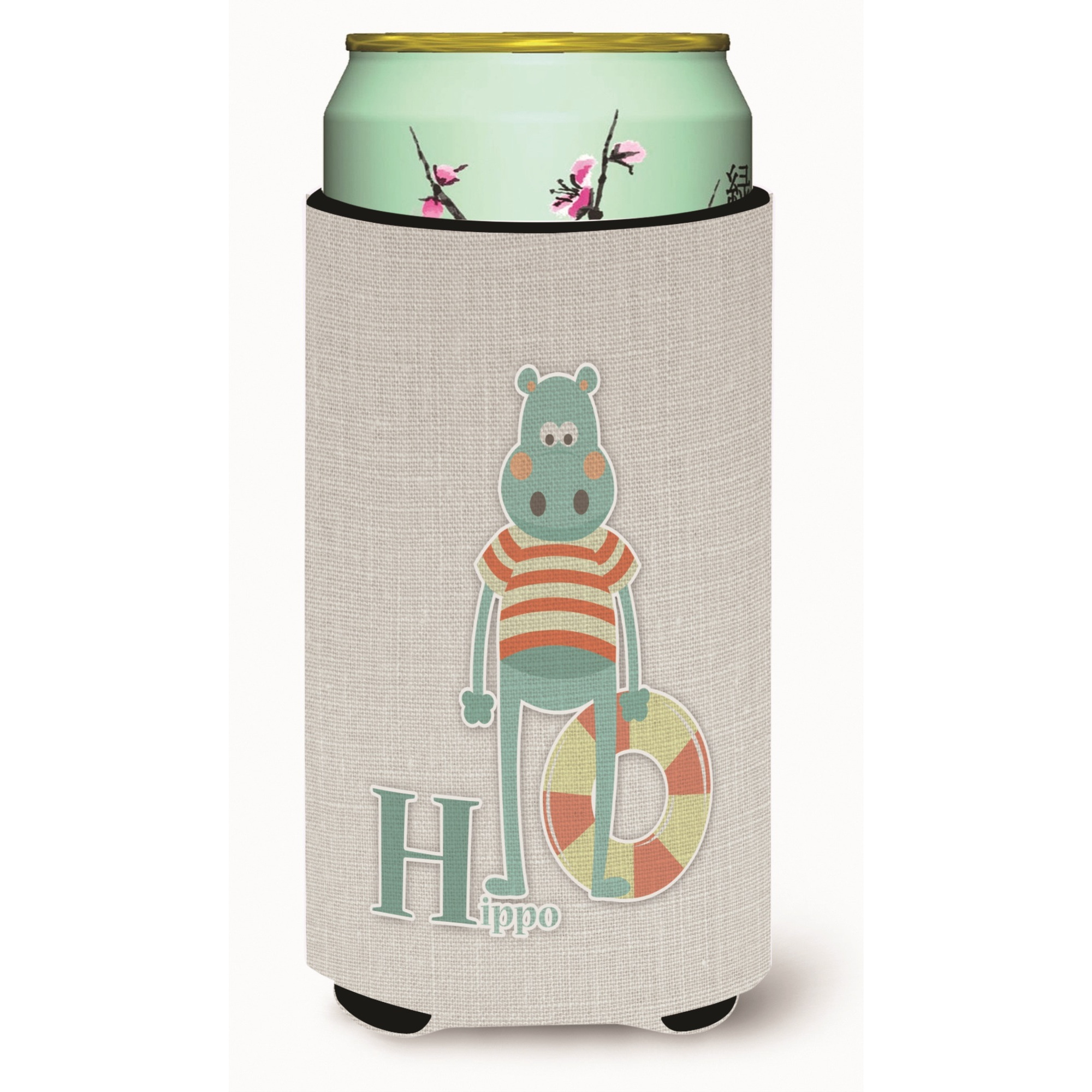 &quotCaroline's Treasures Alphabet H For Hippopotamus Tall Boy Beverage Insulator Hugger, Multicolor"