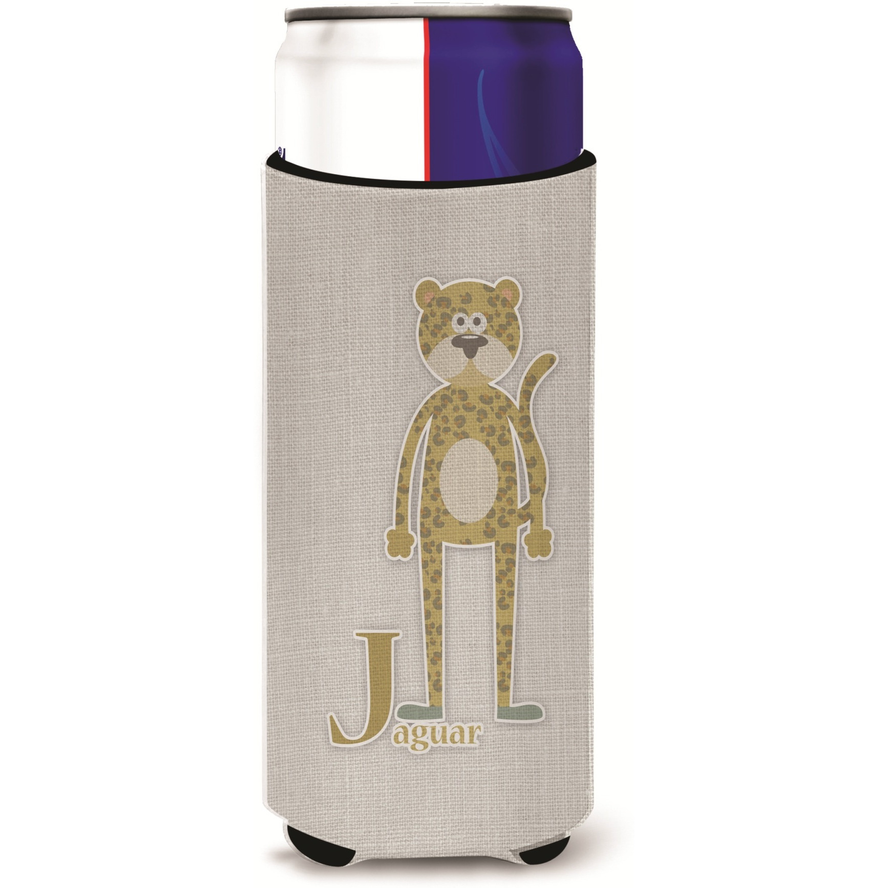 &quotCaroline's Treasures Alphabet J For Jaguar Michelob Ultra Hugger For Slim Cans, Slim Can, Multicolor"