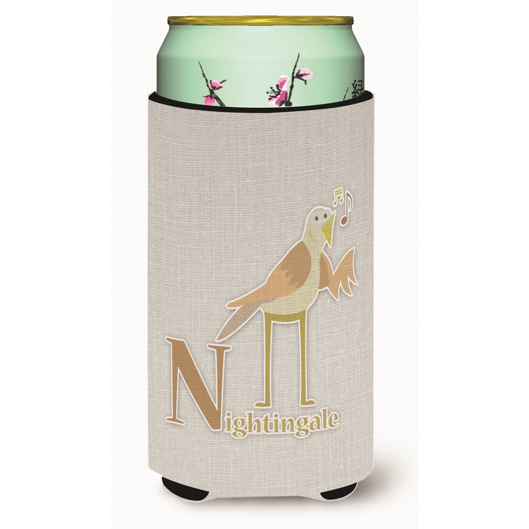 &quotCaroline's Treasures Alphabet N For Nightingale Tall Boy Beverage Insulator Hugger, Multicolor"
