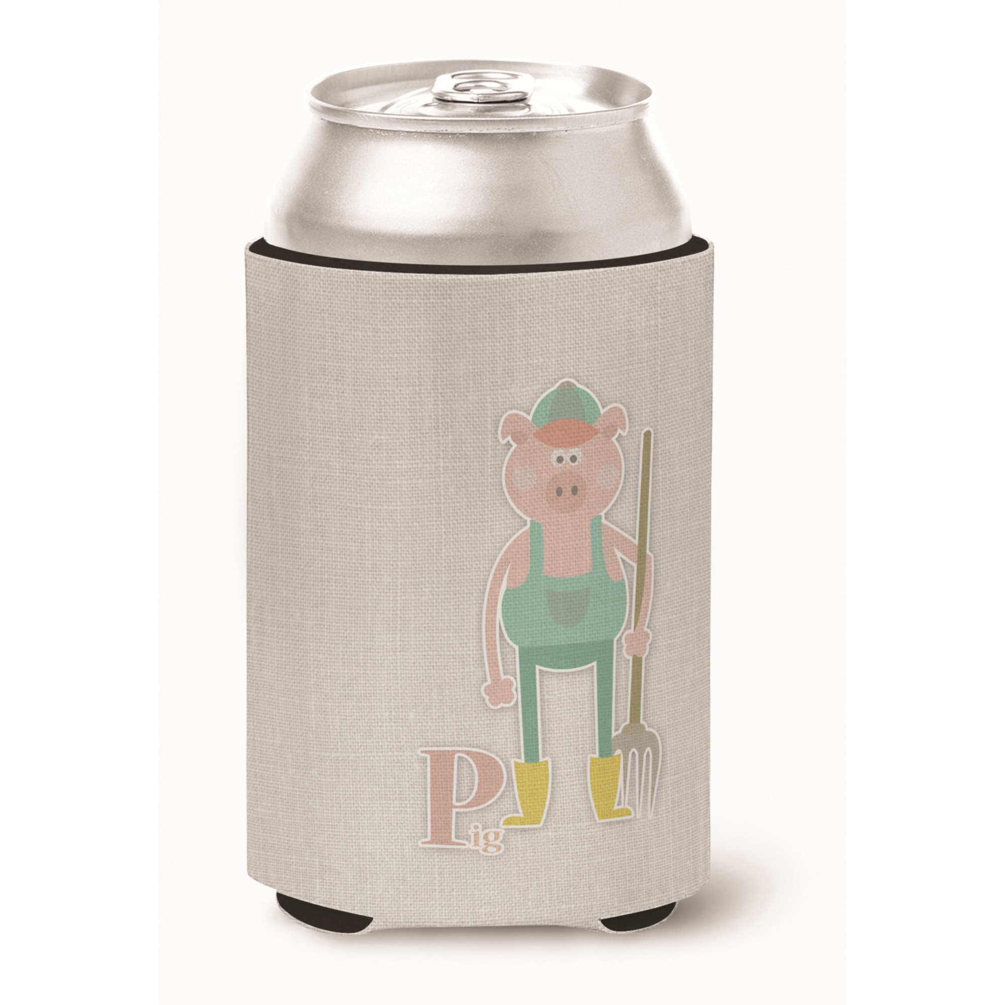 &quotCaroline's Treasures Alphabet P For Pig Can or Bottle Hugger, Can Hugger, Multicolor"