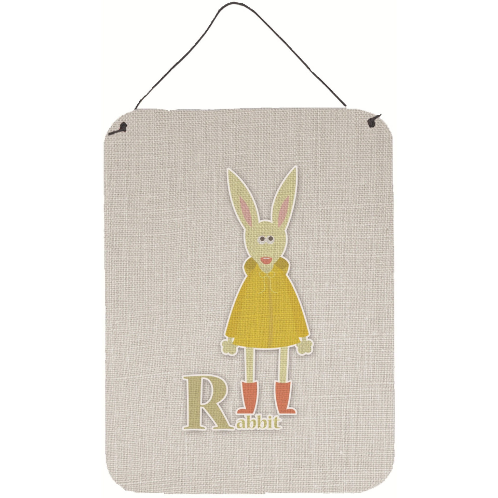 &quotCaroline's Treasures Alphabet R for Rabbit Metal Print, 16 x 12, Multicolor"
