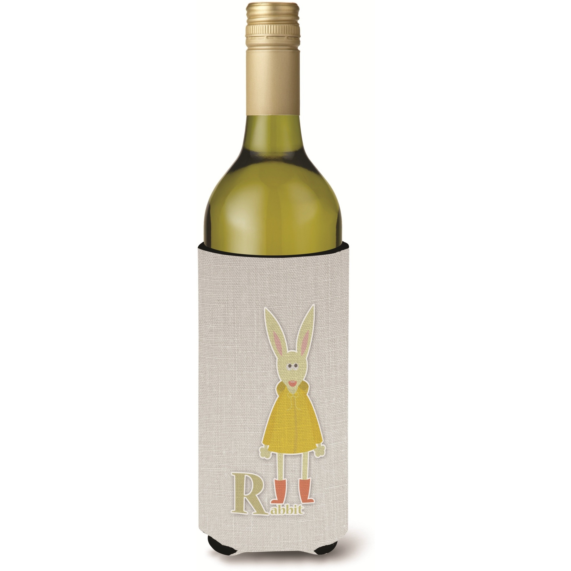 &quotCaroline's Treasures Alphabet R for Rabbit Wine Bottle Beverage Insulator Hugger, Multicolor, 750ml"