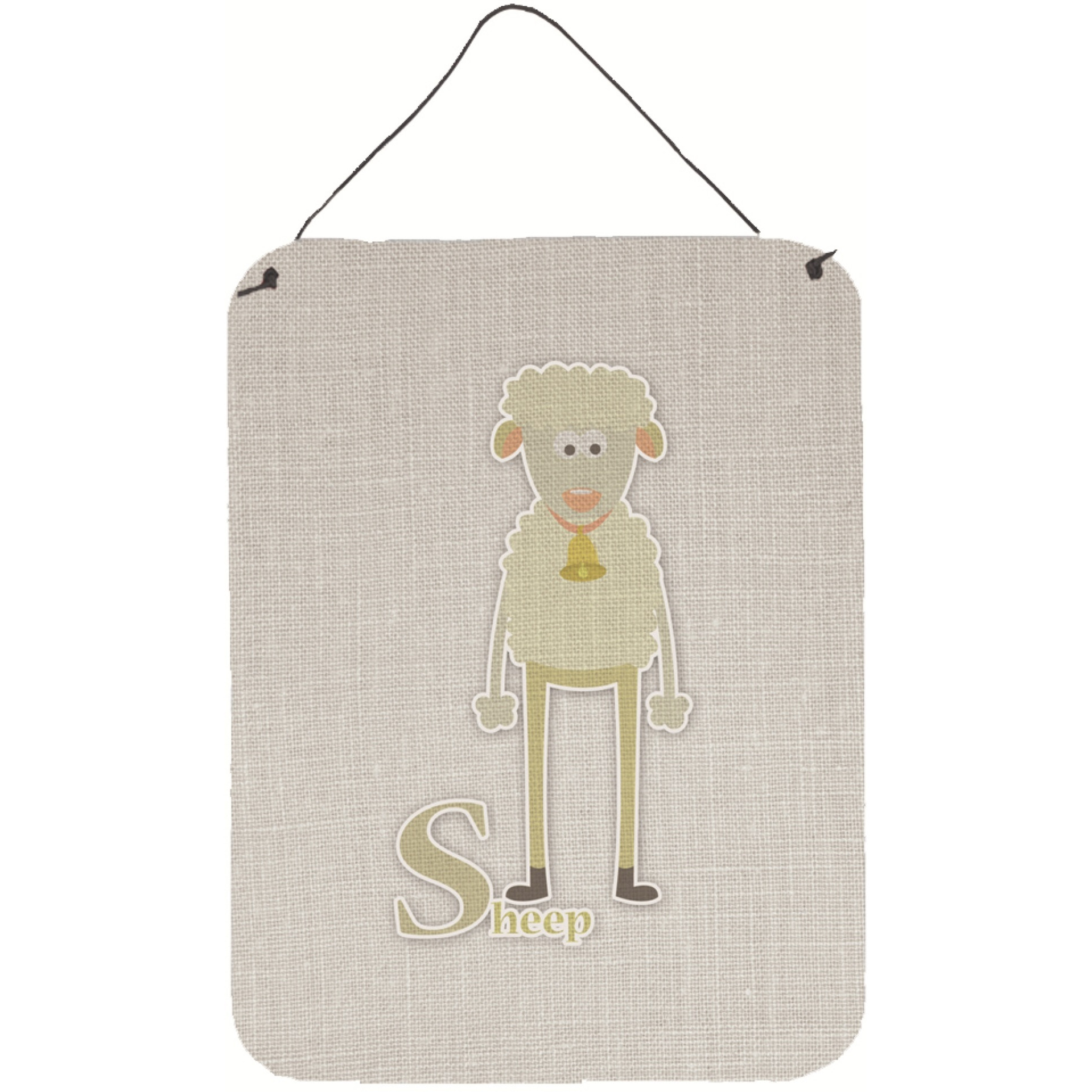 &quotCaroline's Treasures Alphabet S for Sheep Metal Print, 16 x 12, Multicolor"