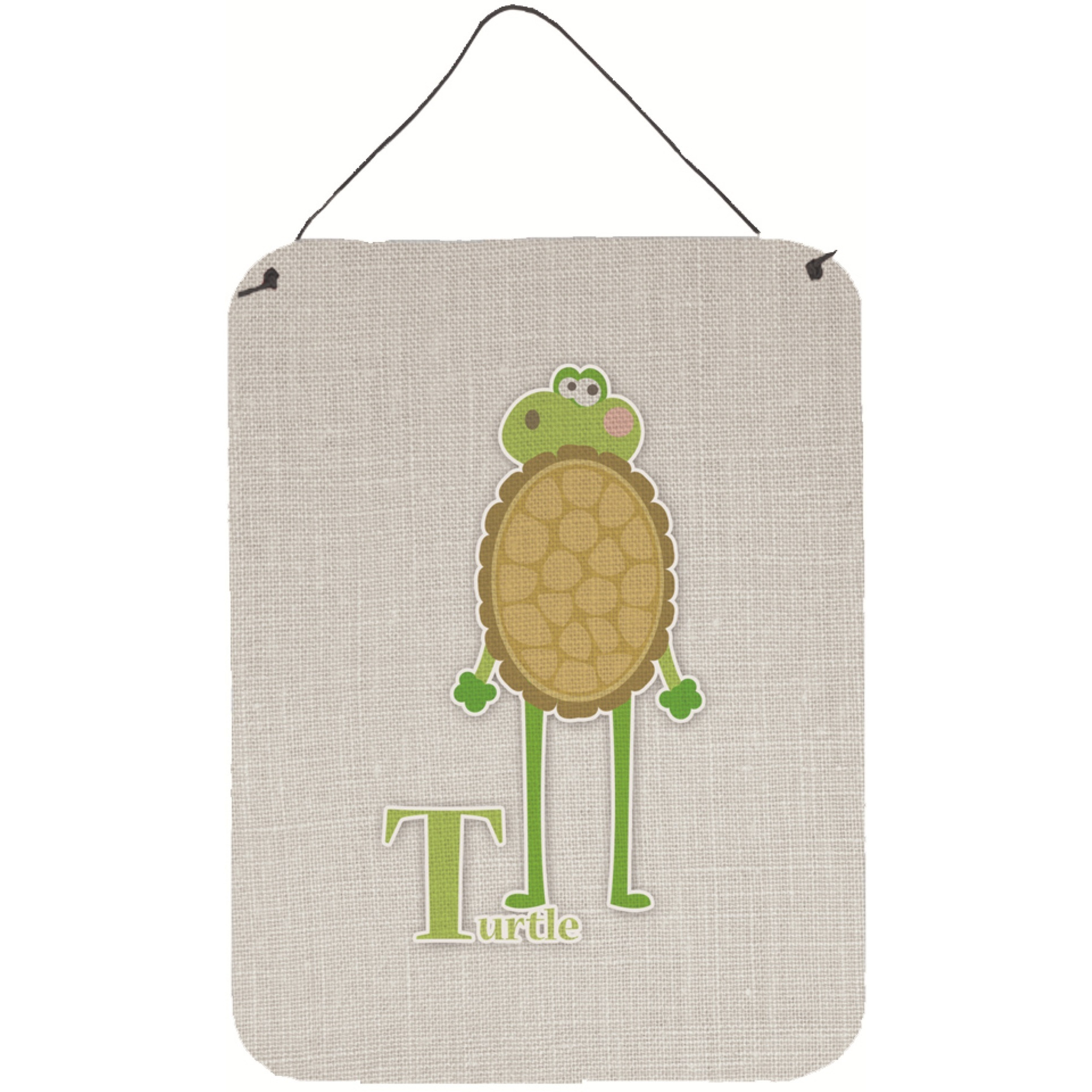 &quotCaroline's Treasures Alphabet T for Turtle Metal Print, 16 x 12, Multicolor"