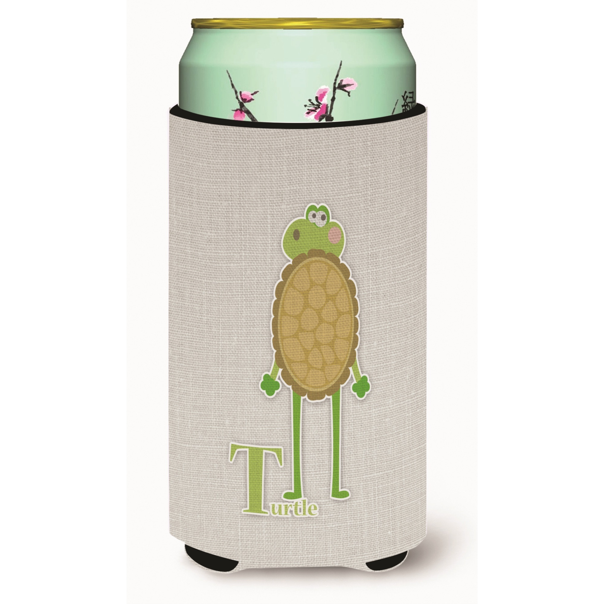 &quotCaroline's Treasures Alphabet T For Turtle Tall Boy Beverage Insulator Hugger, Multicolor"