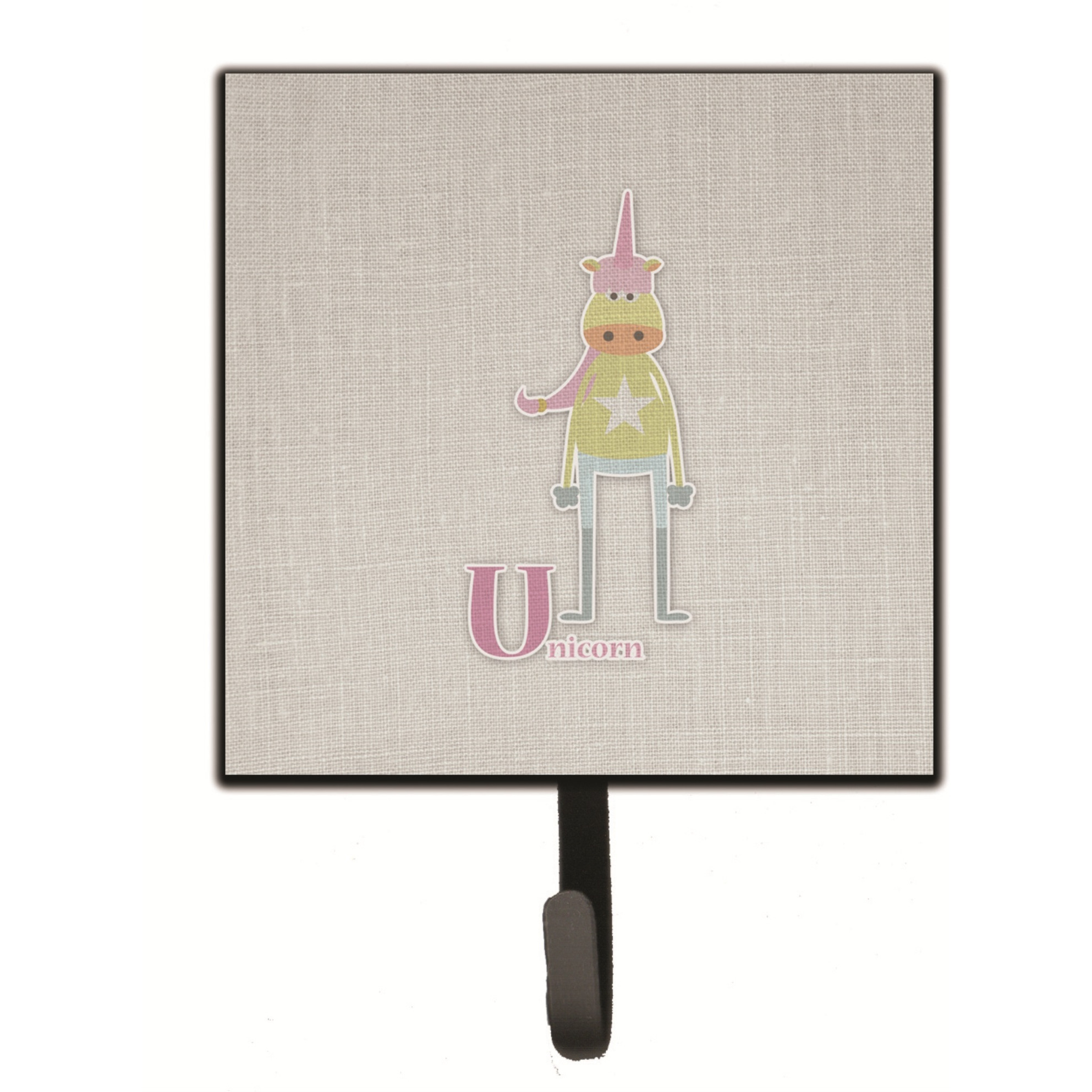 &quotCaroline's Treasures Alphabet U for Unicorn Wall Hook, Small, Multicolor"