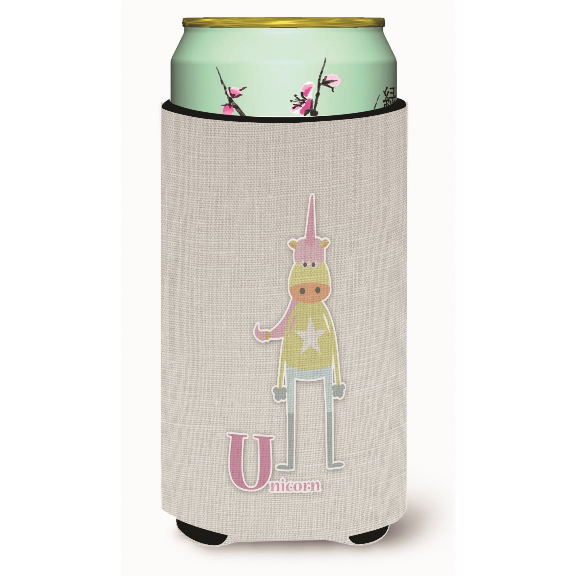 &quotCaroline's Treasures Alphabet U For Unicorn Tall Boy Beverage Insulator Hugger, Multicolor"