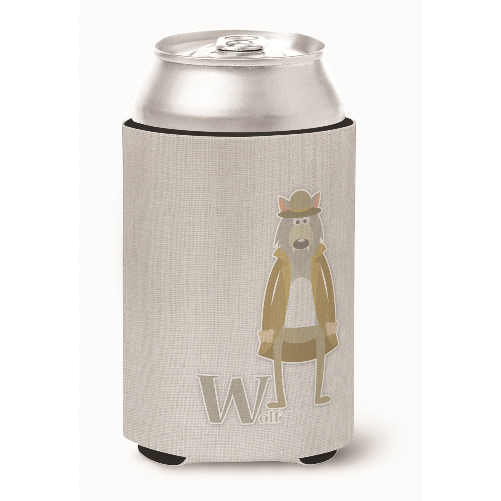 &quotCaroline's Treasures Alphabet W For Wolf Can or Bottle Hugger, Can Hugger, Multicolor"