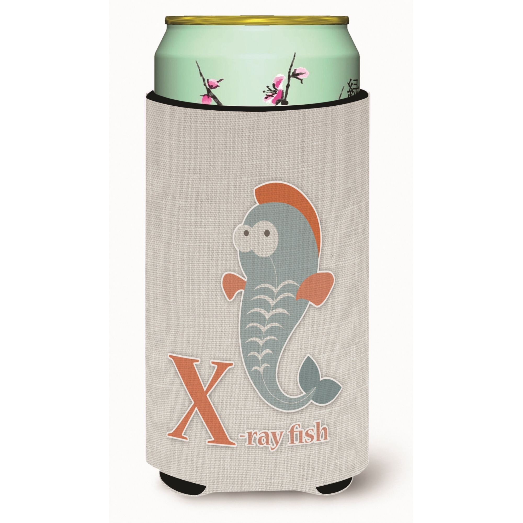 &quotCaroline's Treasures Alphabet x For Xray Fish Tall Boy Beverage Insulator Hugger, Multicolor"