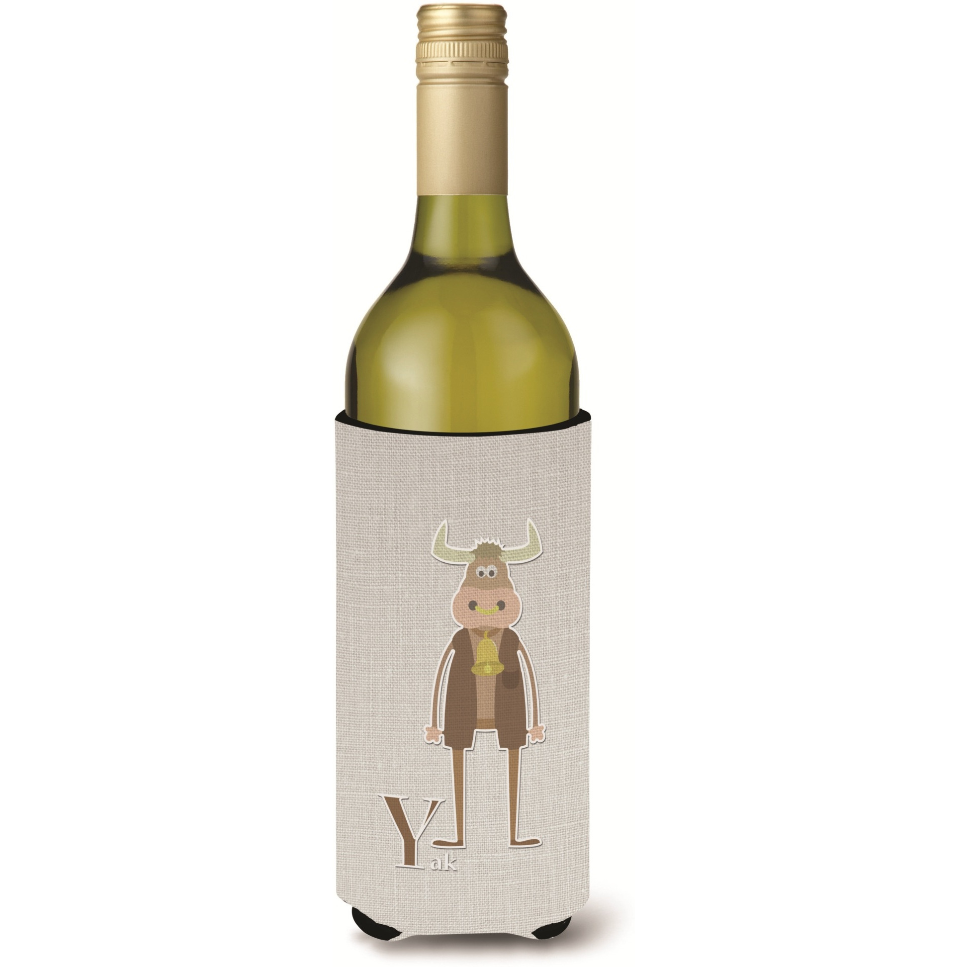 &quotCaroline's Treasures Alphabet Y for Yak Wine Bottle Beverage Insulator Hugger, Multicolor, 750ml"