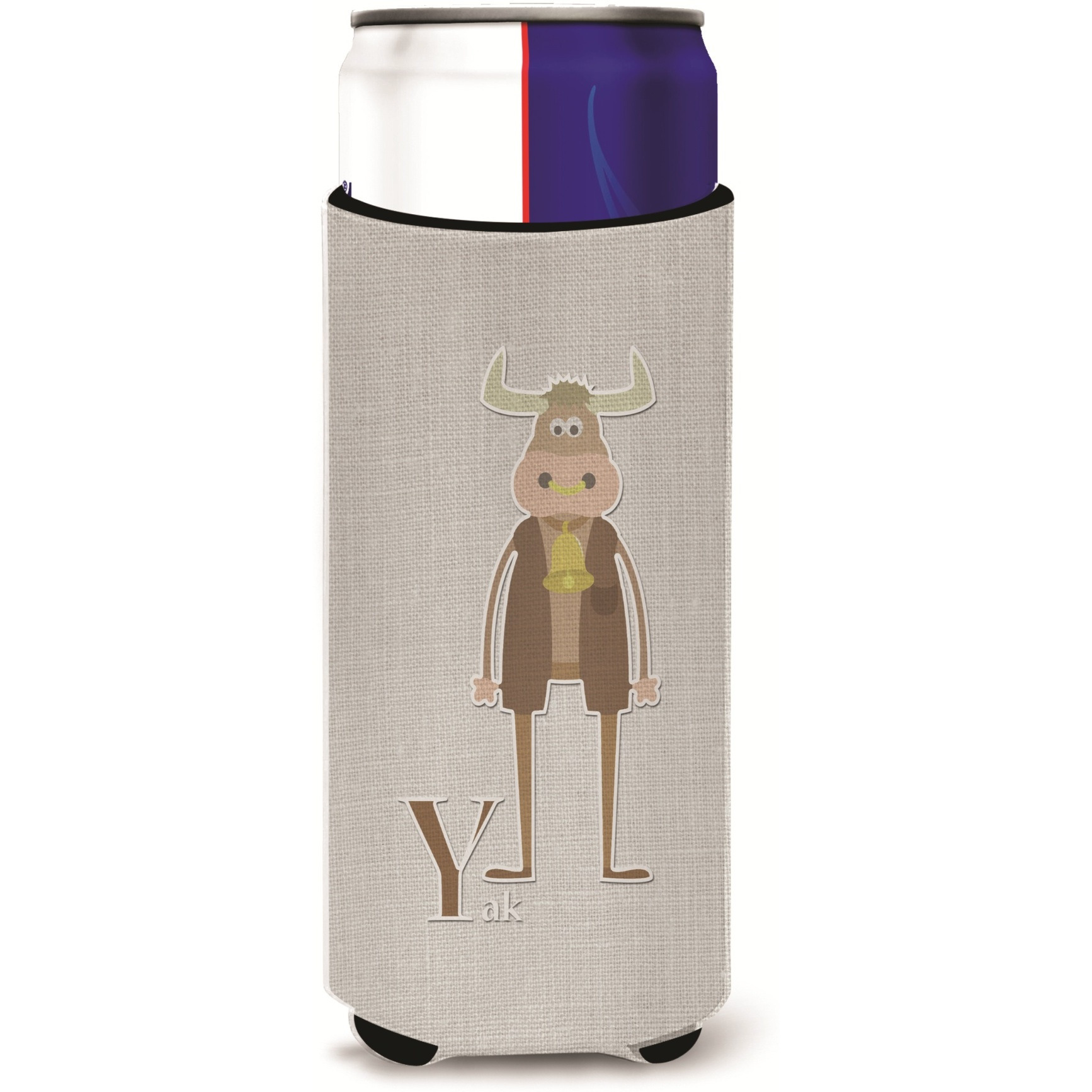 &quotCaroline's Treasures Alphabet Y For Yak Michelob Ultra Hugger For Slim Cans, Slim Can, Multicolor"