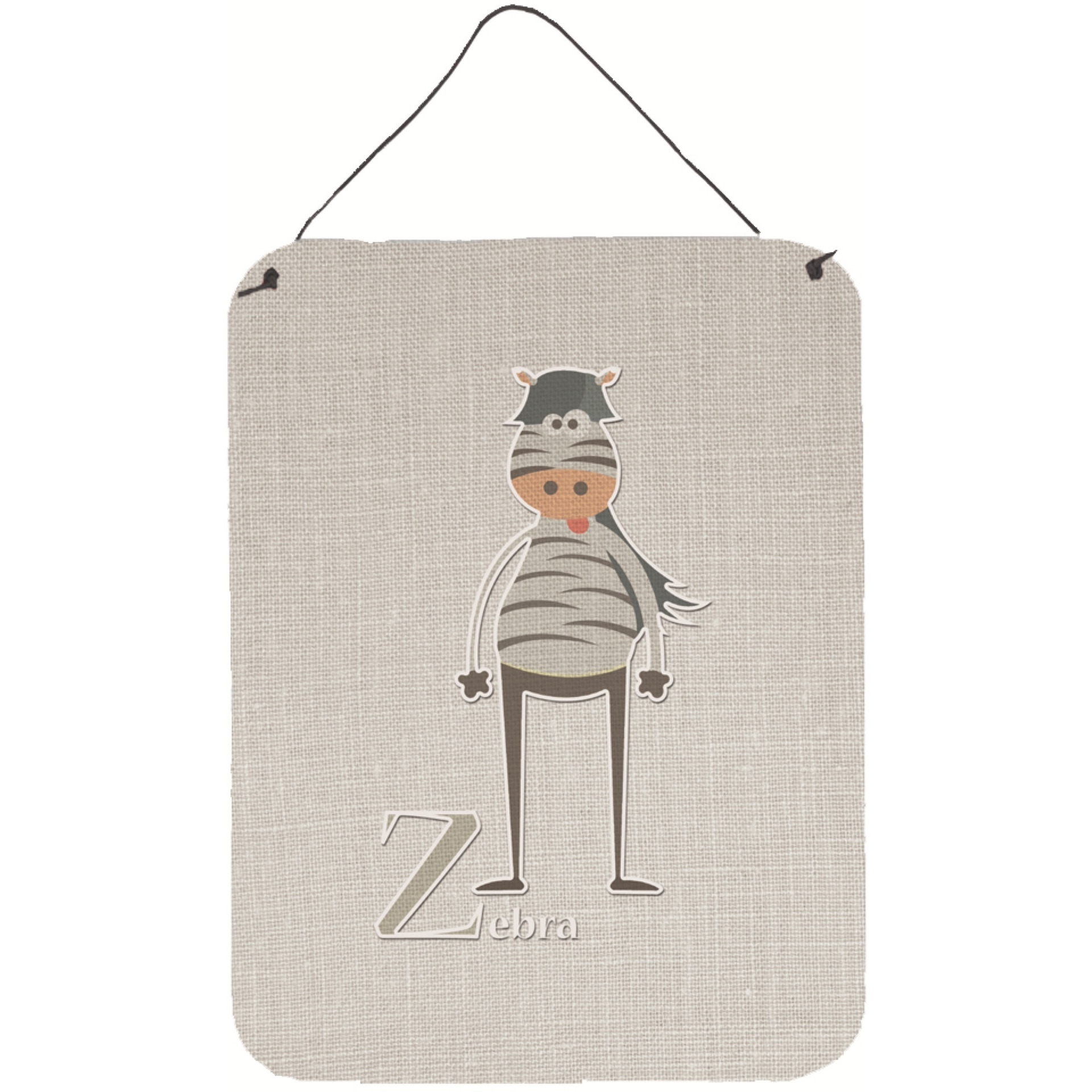 &quotCaroline's Treasures Alphabet Z for Zebra Metal Print, 16 x 12, Multicolor"