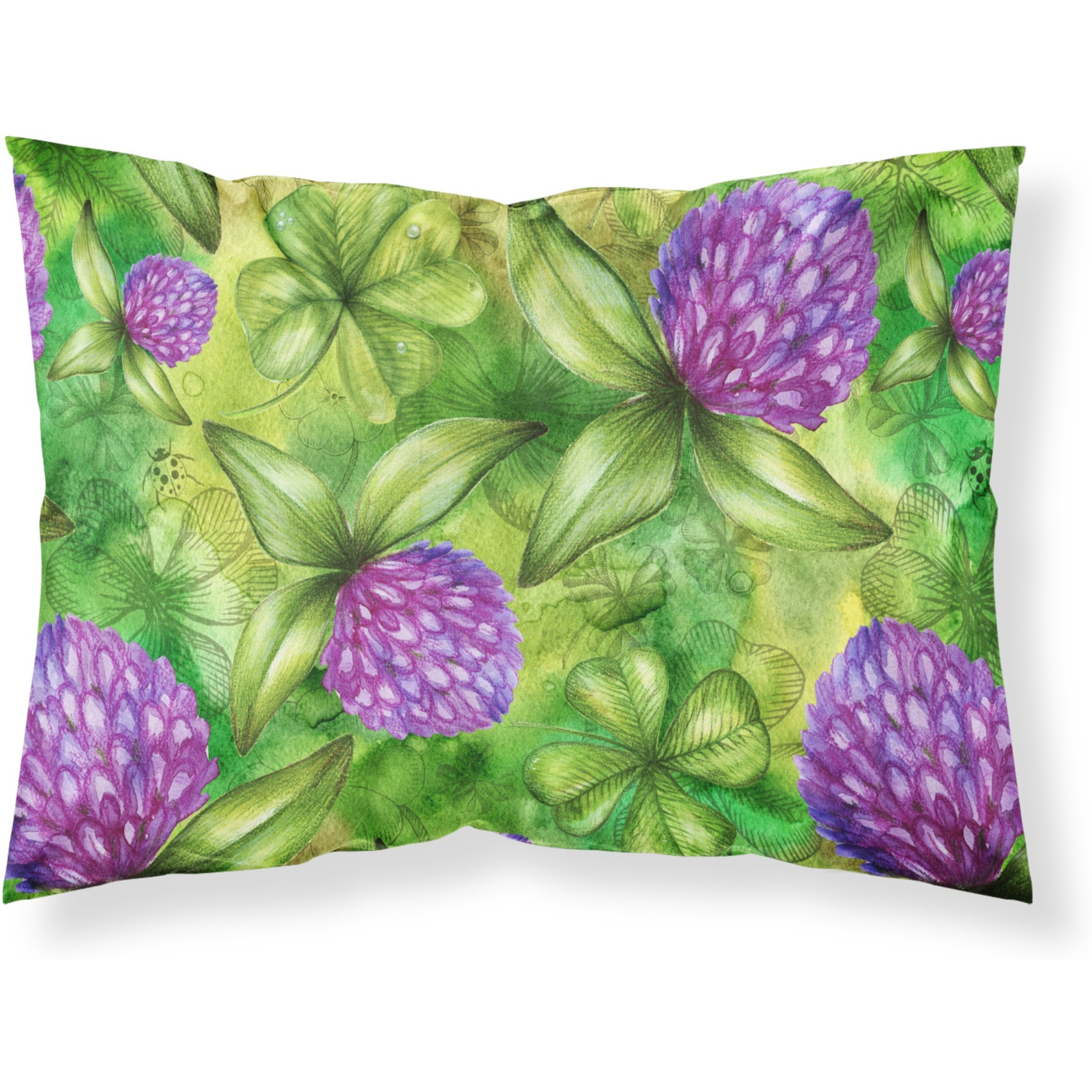 Shamrocks in Bloom Fabric Standard Pillowcase